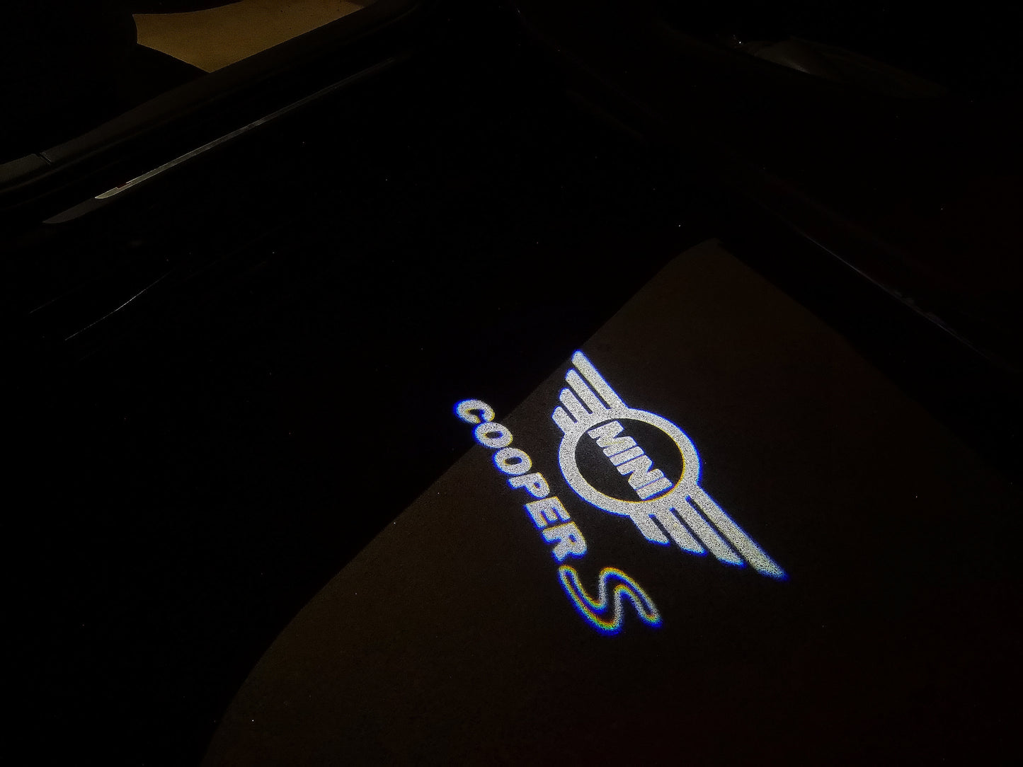 MINI COOPER S LOGO PROJECROTR LIGHTS Nr.139 (quantity 1 = 2 Logo Film / 2 door lights)