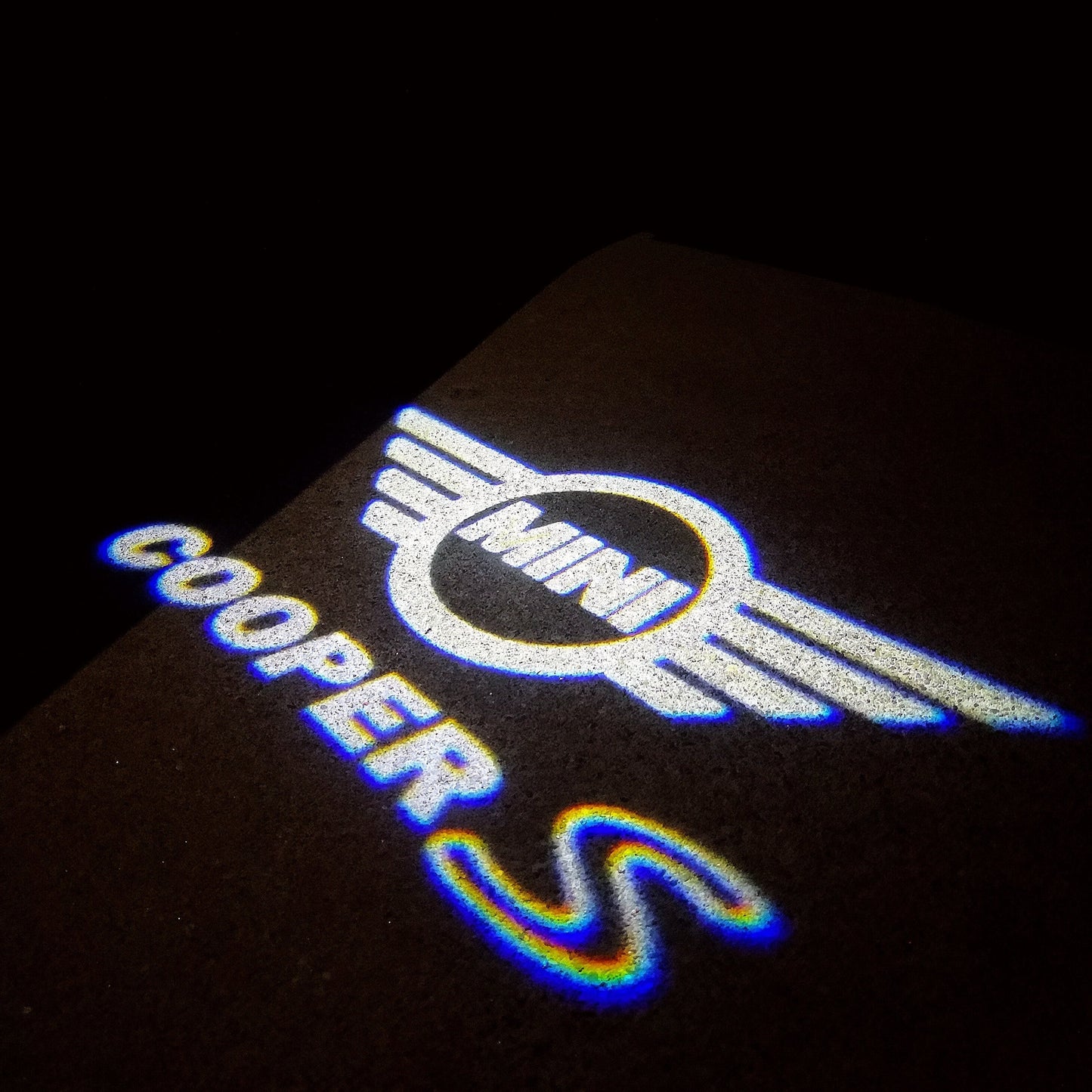 MINI COOPER S LOGO PROJECROTR LIGHTS Nr.139 (quantity 1 = 2 Logo Film / 2 door lights)