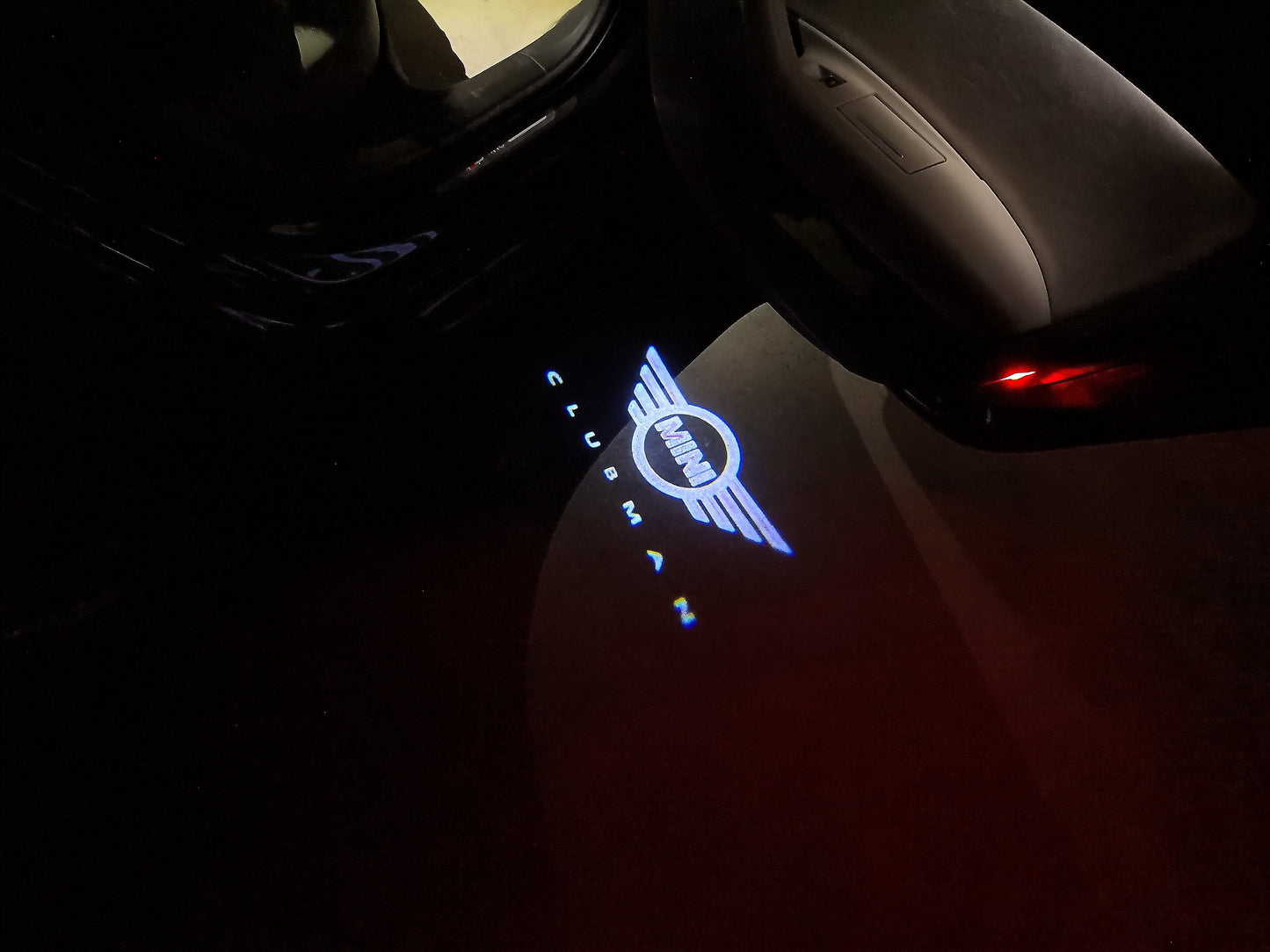 MINI CLUBMAN LOGO PROJECROTR LIGHTS Nr.143 (quantity 1 = 2 Logo Film / 2 door lights)