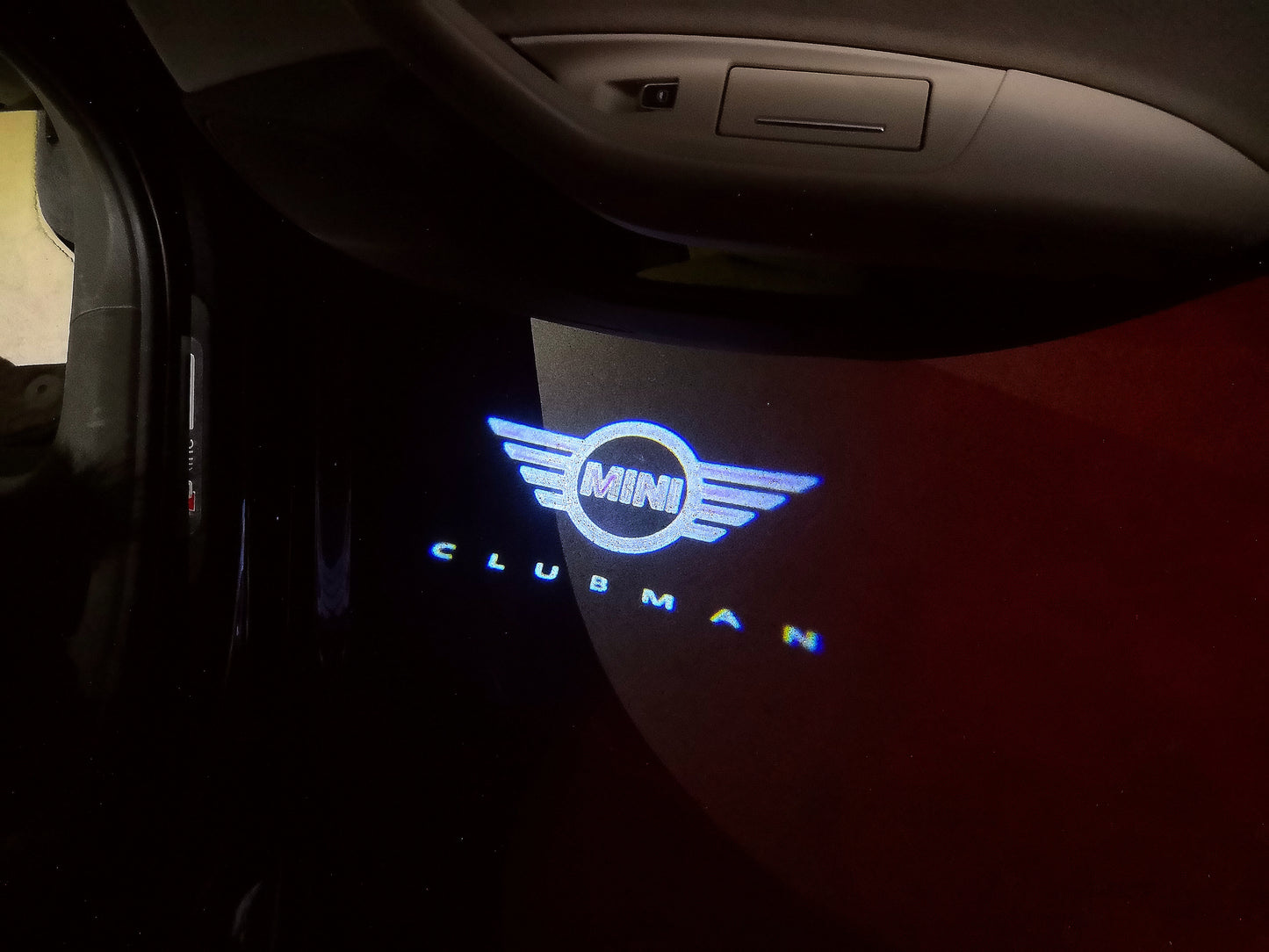 MINI CLUBMAN LOGO PROJECROTR LIGHTS Nr.143 (quantity 1 = 2 Logo Film / 2 door lights)
