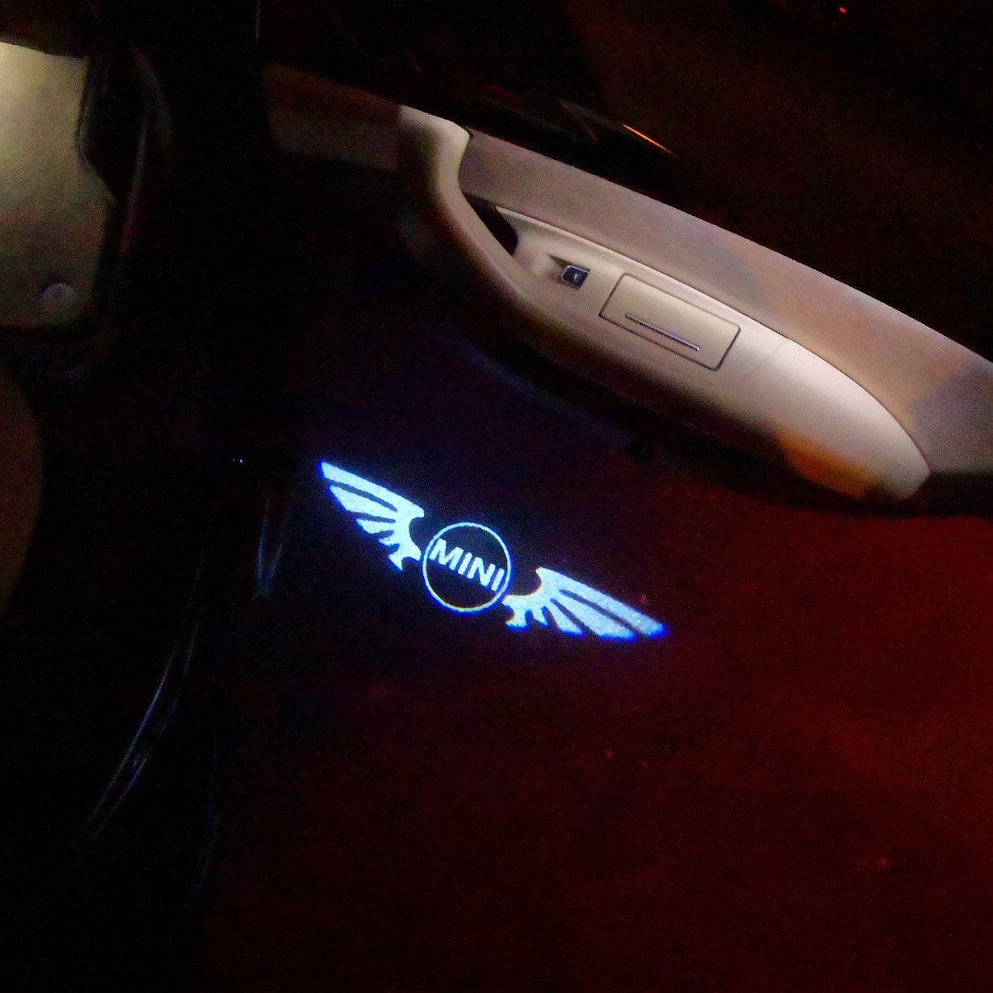 MINI ORIGINAL LOGO PROJECROTR LIGHTS Nr.55 (quantity 1 = 2 Logo Film / 2 door lights)