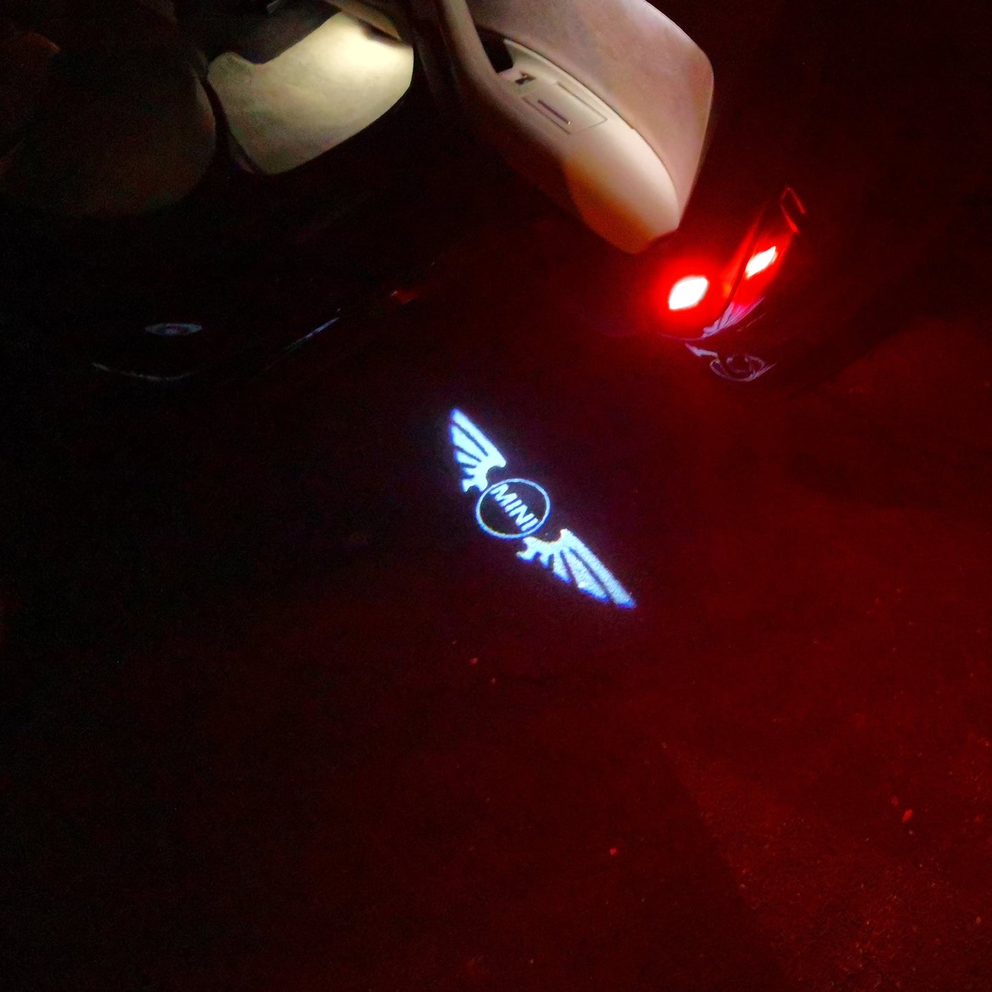 MINI ORIGINAL LOGO PROJECROTR LIGHTS Nr.55 (quantity 1 = 2 Logo Film / 2 door lights)