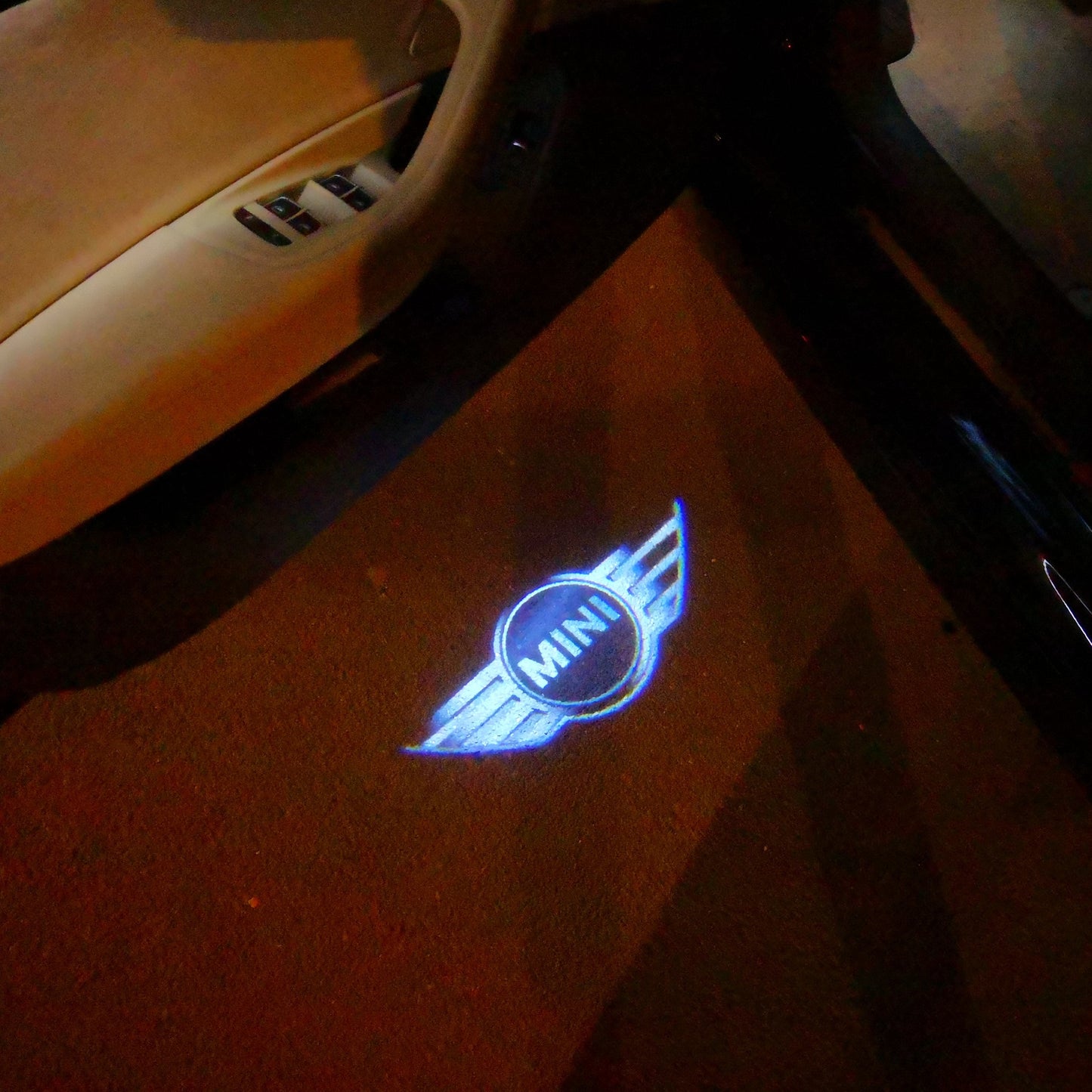 MINI ORIGINAL LOGO PROJECROTR LIGHTS Nr.06 (quantity 1 = 2 Logo Film / 2 door lights)