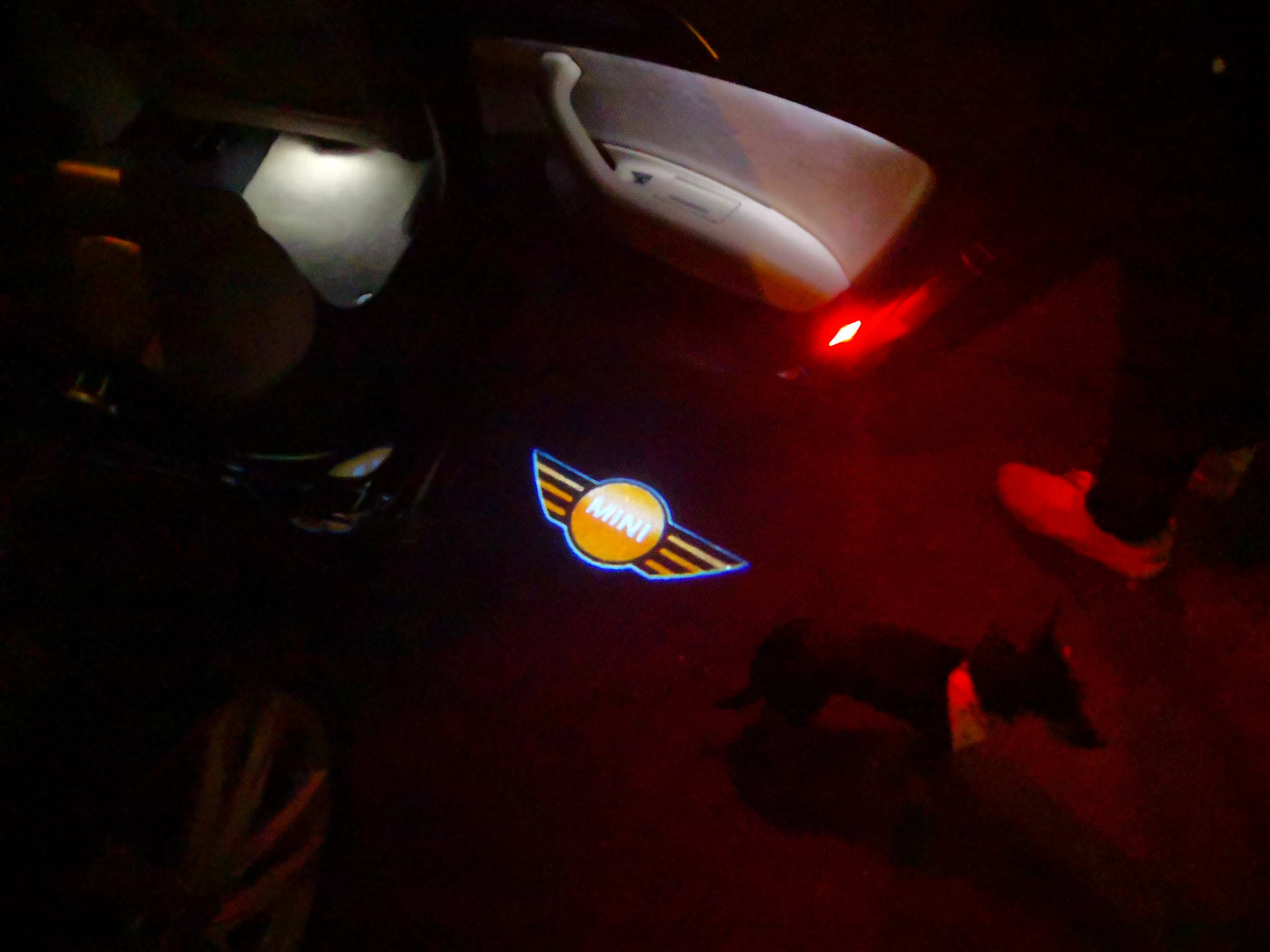 MINI ORIGINAL LOGO PROJECROTR LIGHTS Nr.07 (quantity 1 = 2 Logo Film / 2 door lights)