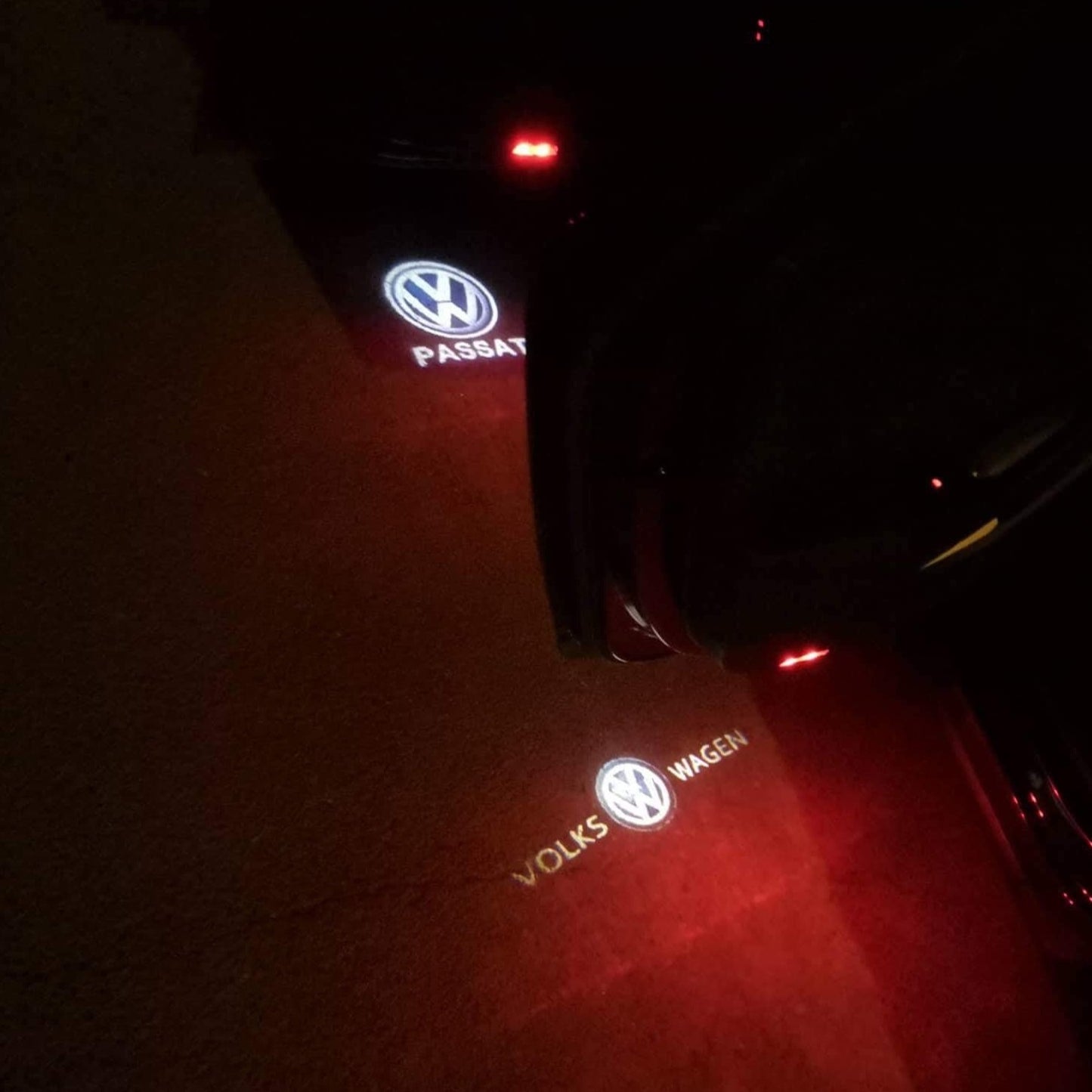 Volkswagen Door lights Original Logo Nr. 05 ( quantity 1 = 2 logo film / 2 door lights)