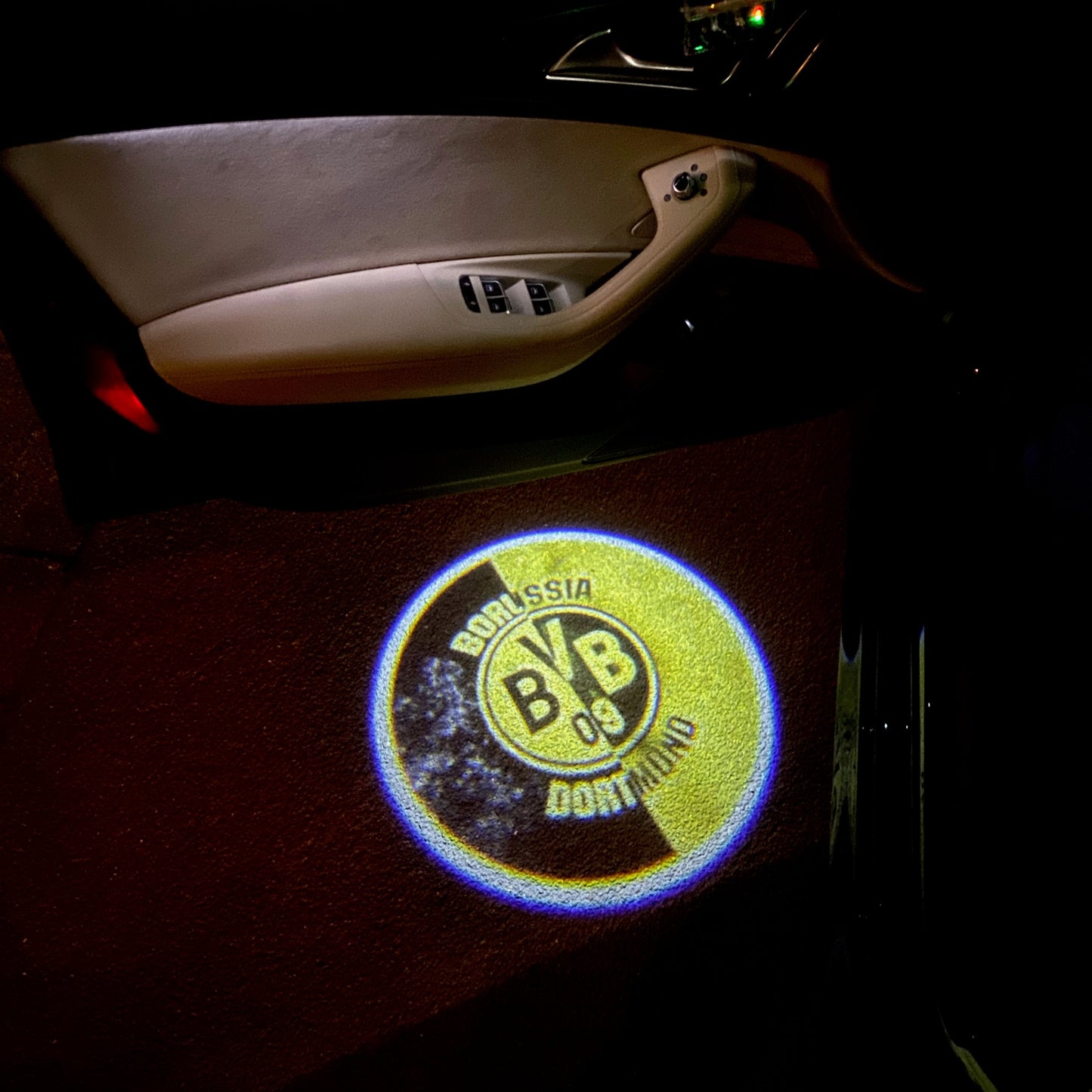 Football CLUB BVB DORTMUND Logo door lights Nr.233 (quantity 1 = 2 Logo Films /2 door lights)
