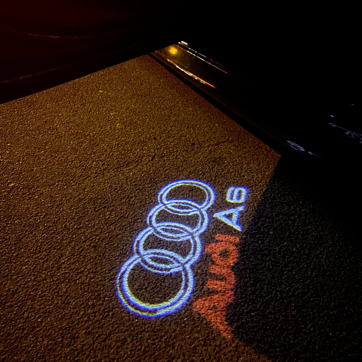 AUDI A6 LOGO PROJECTOT LIGHTS Nr.44 (quantity 1 = 2 Logo Films /2 door lights)