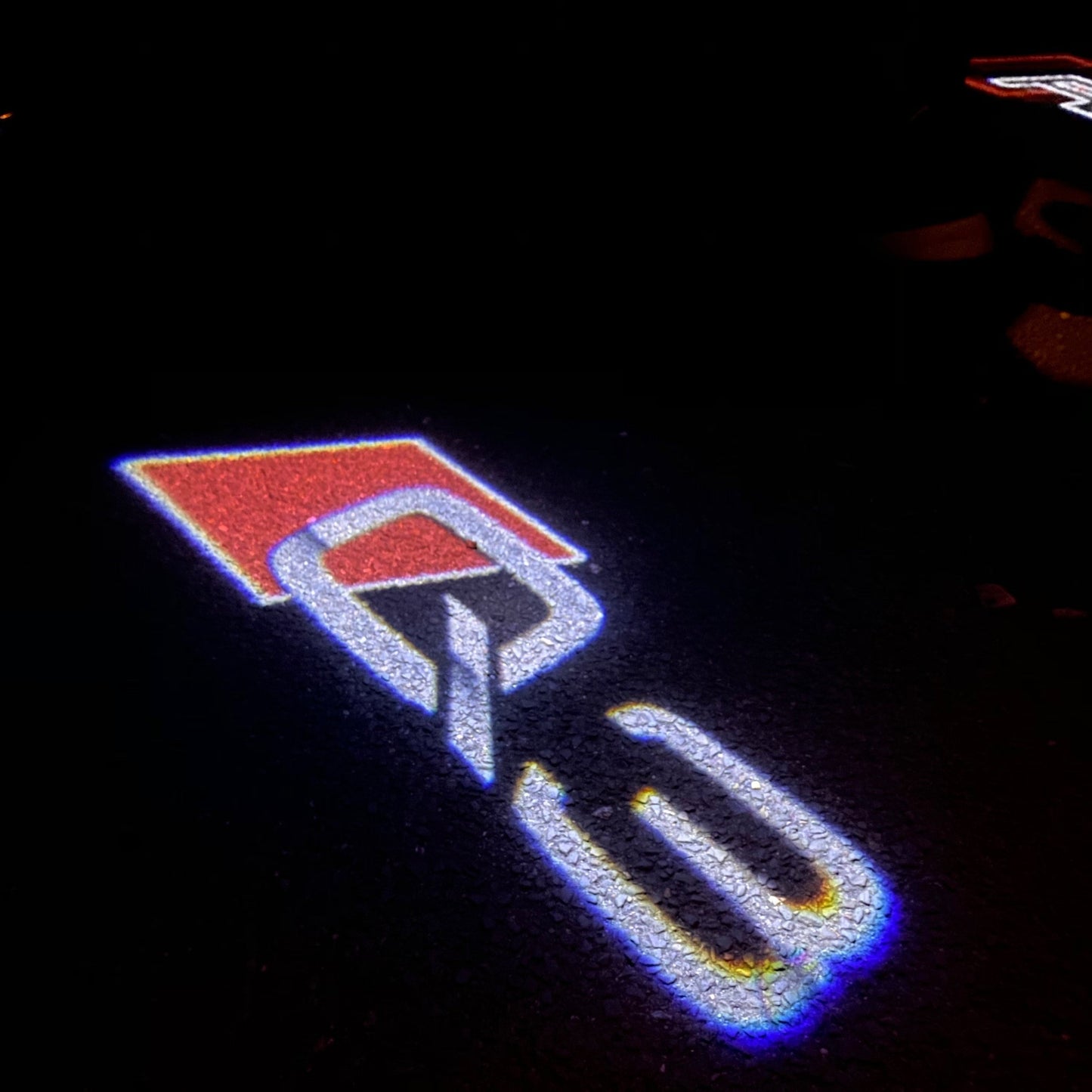 AUDI Q3 LOGO PROJECTOT LIGHTS Nr.80 (quantity 1 = 2 Logo Films /2 door lights)