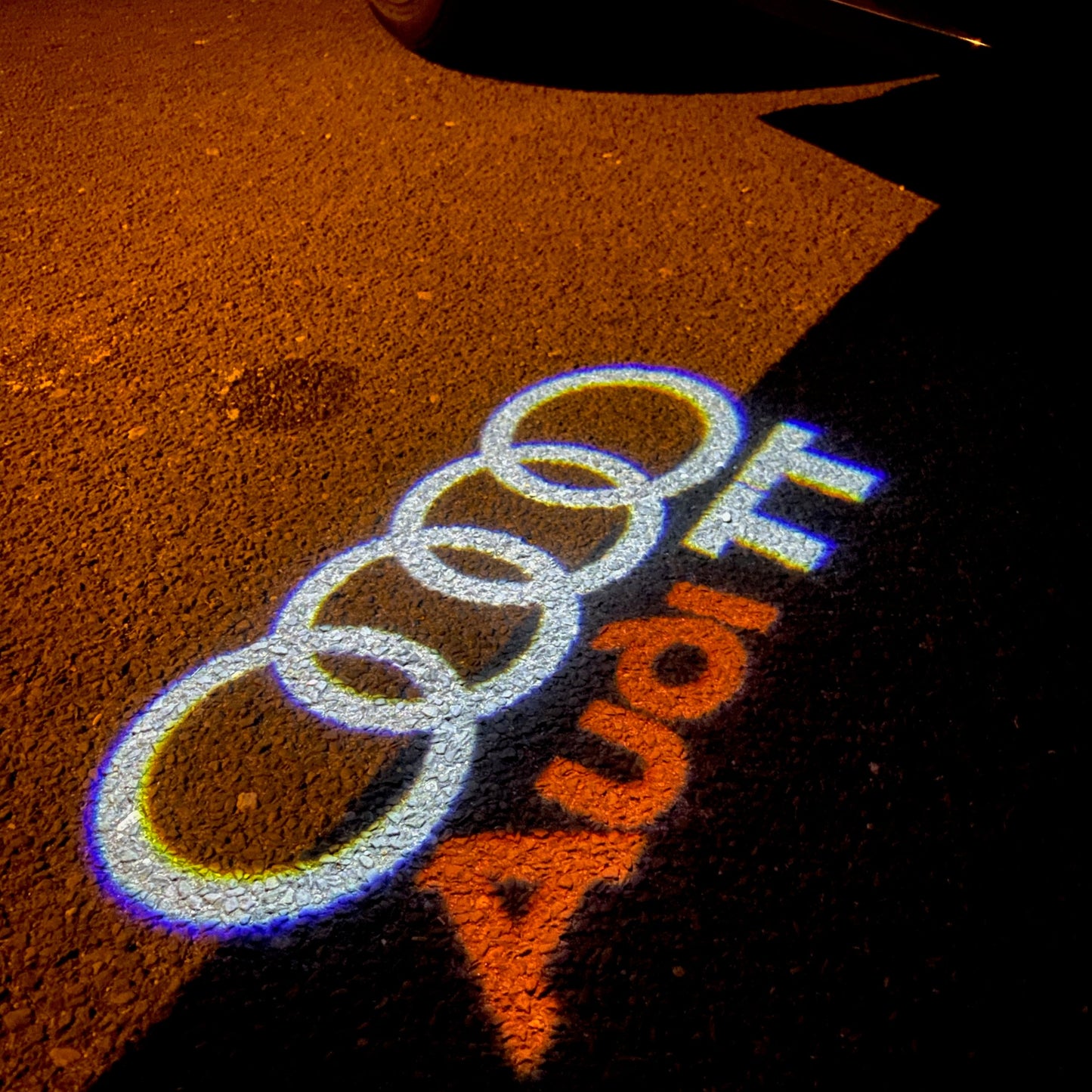 AUDI TT LOGO PROJECTOT LIGHTS Nr.107 (quantity 1 = 2 Logo Films /2 door lights)