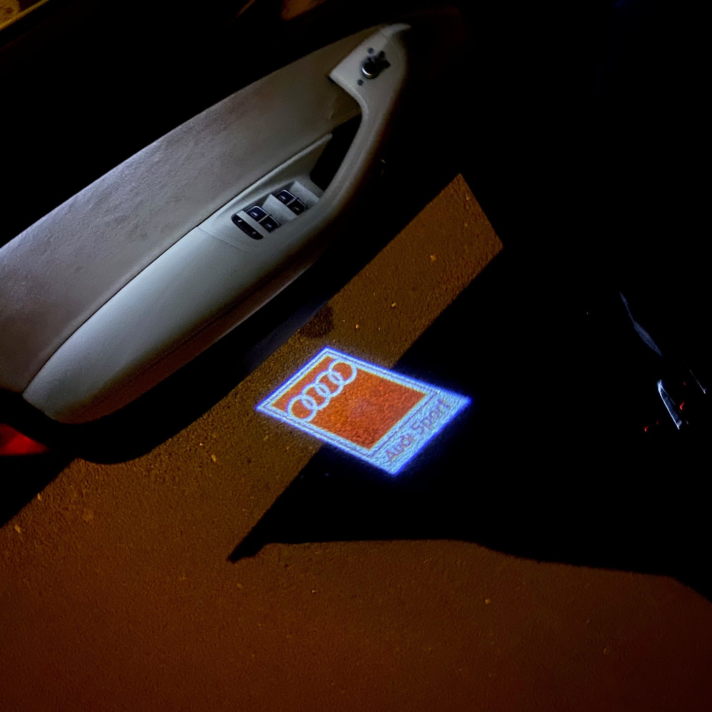 AUDI SPORT LOGO PROJECTOT LIGHTS Nr.112 (quantity 1 = 2 Logo Films /2 door lights)