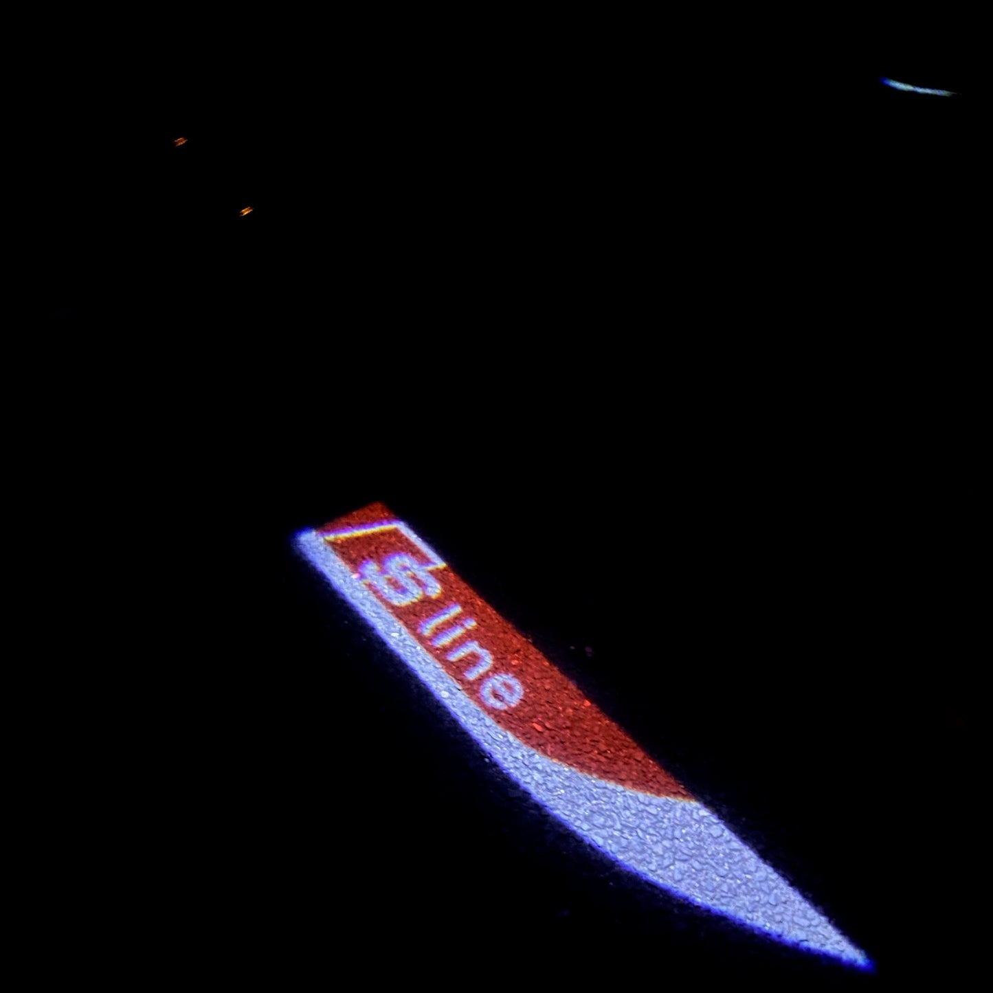 AUDI S LINE LOGO PROJECTOT LIGHTS Nr.104 (quantity 1 = 2 Logo Films /2 door lights)
