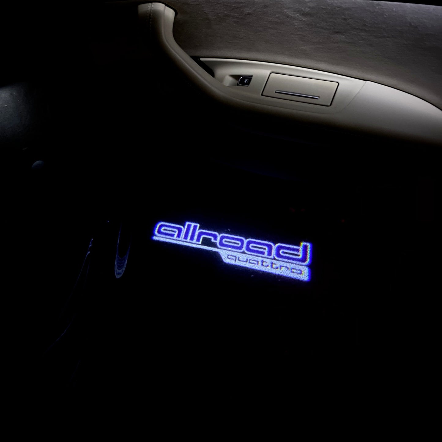 AUDI ALLROAD LOGO PROJECTOT LIGHTS Nr.161 (quantity 1 = 2 Logo Films /2 door lights)