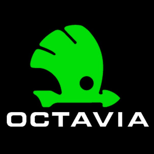 SKODA OCTAVIA LOGO PROJECTOT LIGHTS Nr.78 (quantity 1 = 2 Logo Film / 2 door lights)