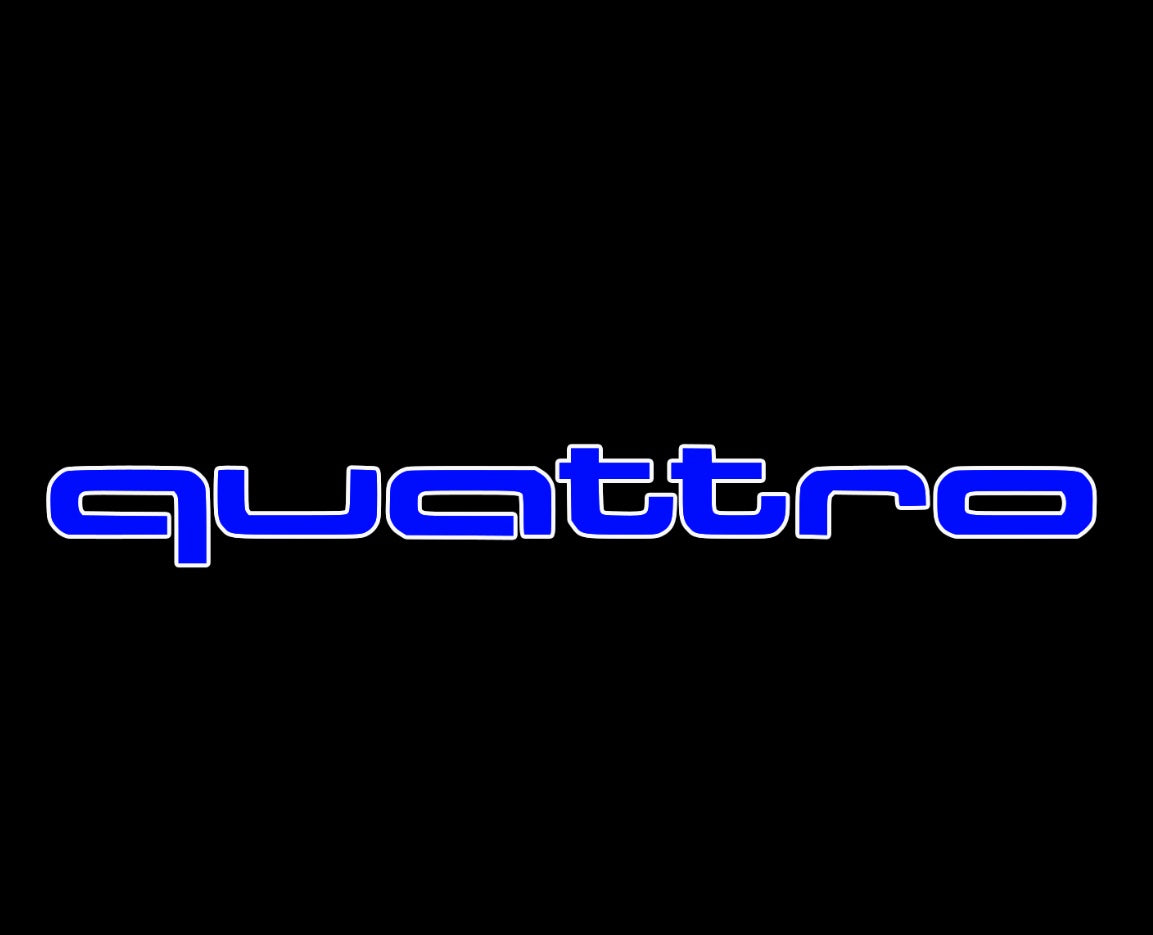 AUDI QUATTRO LOGO PROJECTOT LIGHTS Nr.97 (quantity 1 = 2 Logo Films /2 door lights)