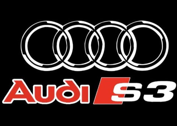 AUDI S3 LOGO PROJECTOT LIGHTS Nr.33 (quantity 1 = 2 Logo Films /2 door lights)