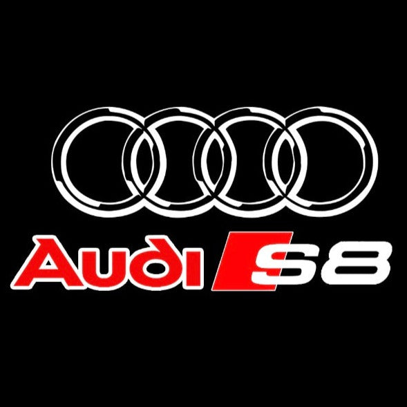 AUDI S8 LOGO PROJECTOT LIGHTS Nr.38 (quantity 1 = 2 Logo Films /2 door lights)