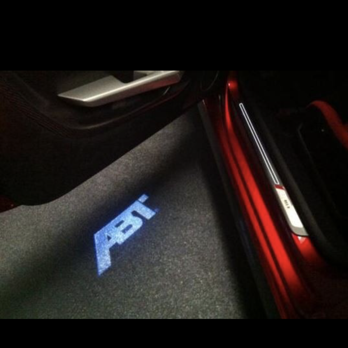 AUDI ABT LOGO PROJECROTR LIGHTS Nr.123(quantity 1 = 2 Logo Film & 2 door lights)