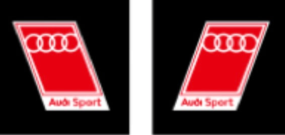 AUDI SPORT LOGO PROJECTOT LIGHTS Nr.112 (quantity 1 = 2 Logo Films /2 door lights)