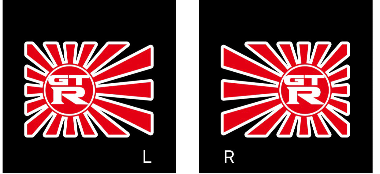 GTR R35 PROJECTOT LIGHTS Nr.03 (quantity 1 = 2 Logo Films /2 door lights)