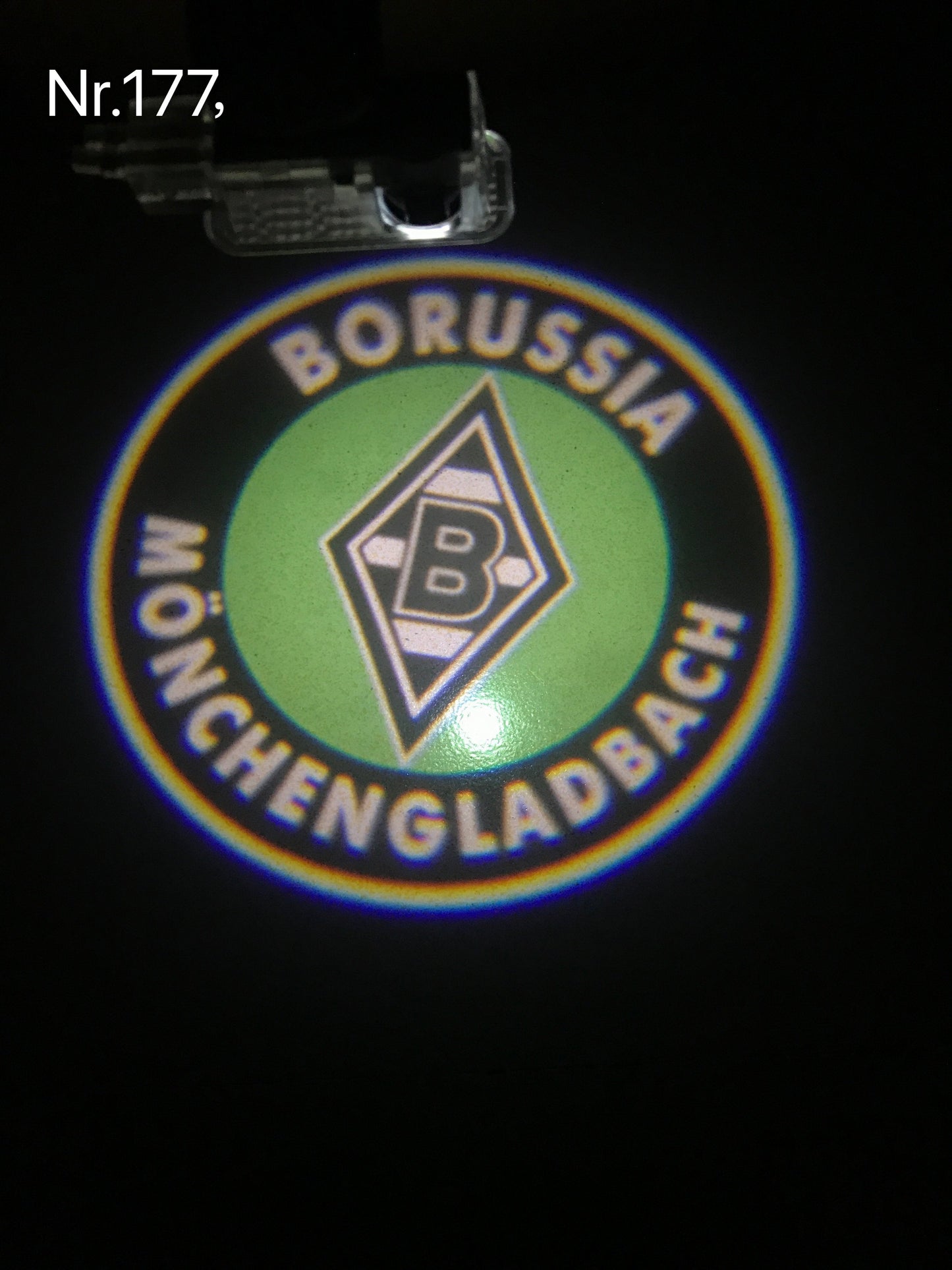 Football CLUB MÖNCHENGLADBACH Football CLUB Logo door lights Nr.261 (quantity 1 = 2 Logo Films /2 door lights)