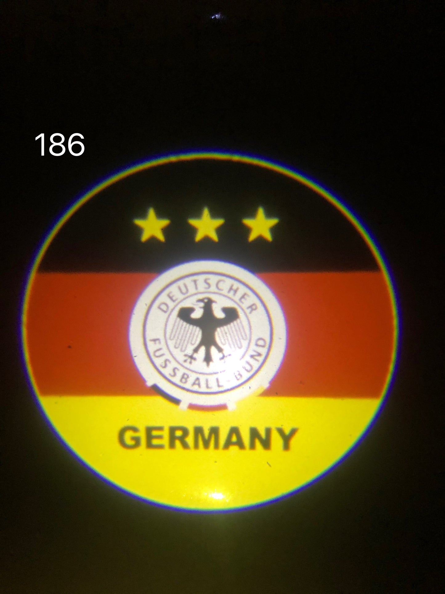 Football CLUB GERMANY Logo door lights Nr.255 (quantity 1 = 2 Logo Films /2 door lights)