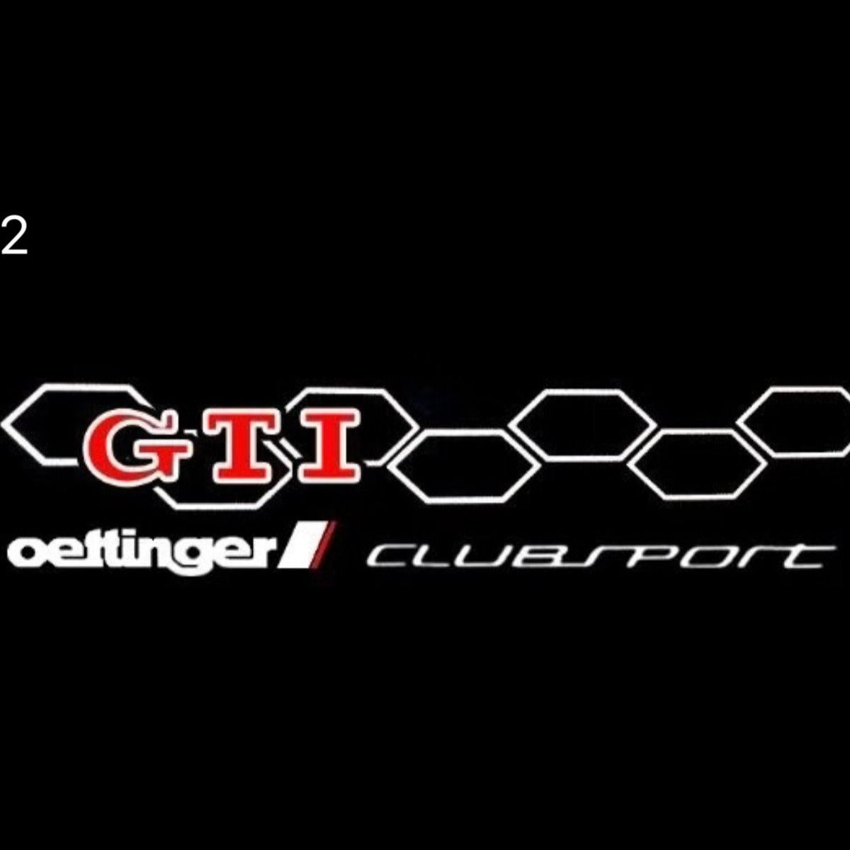 Volkswagen Door lights GTI Logo Nr. 21 (quantity 1 = 2 Logo Films /2 door lights)