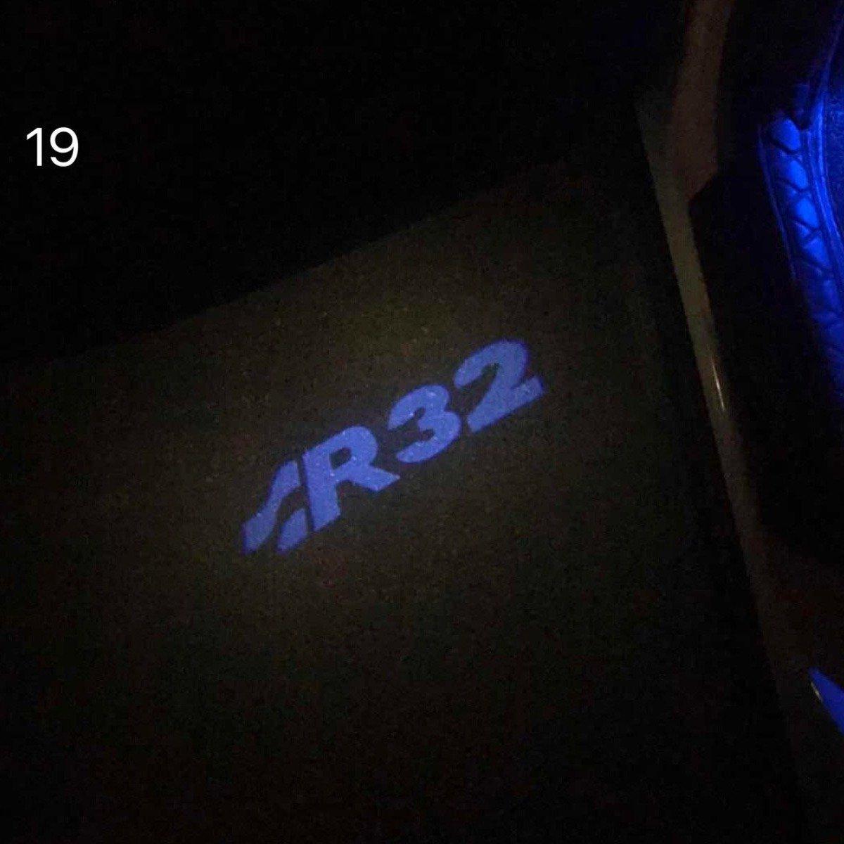 Volkswagen Door lights R32 Logo Nr. 303 ( quantity 1 = 2 logo film / 2 door lights)