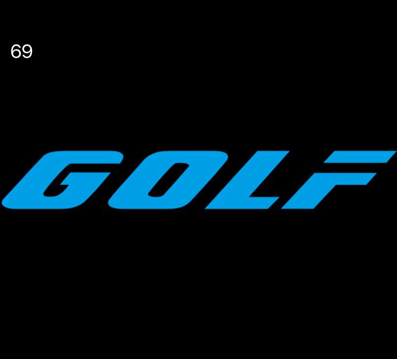 Volkswagen Door lights GOLF Logo Nr. 491 (quantity 1 = 2 Logo Films /2 door lights)
