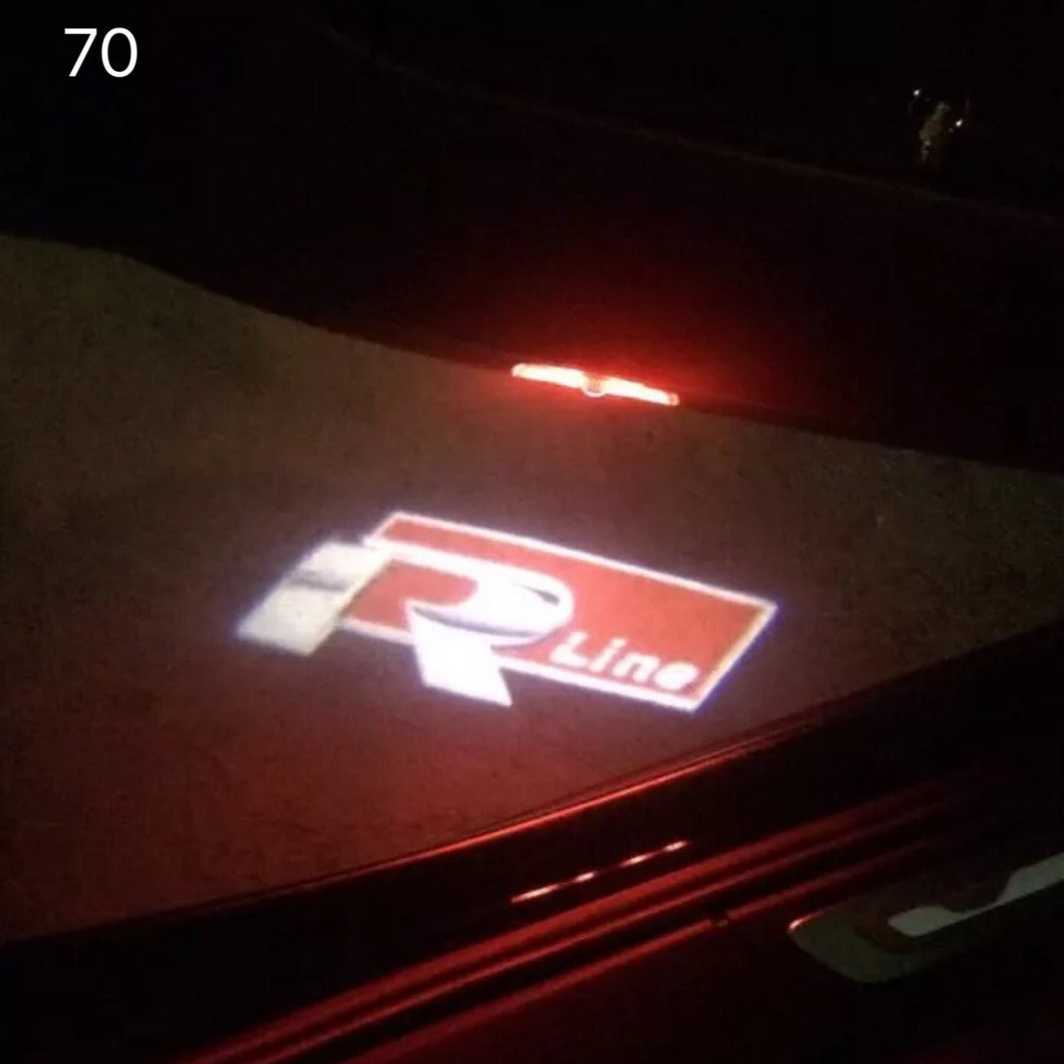 Volkswagen Door lights R LINE Logo Nr. 50 (quantity 1 = 2 Logo Films /2 door lights)