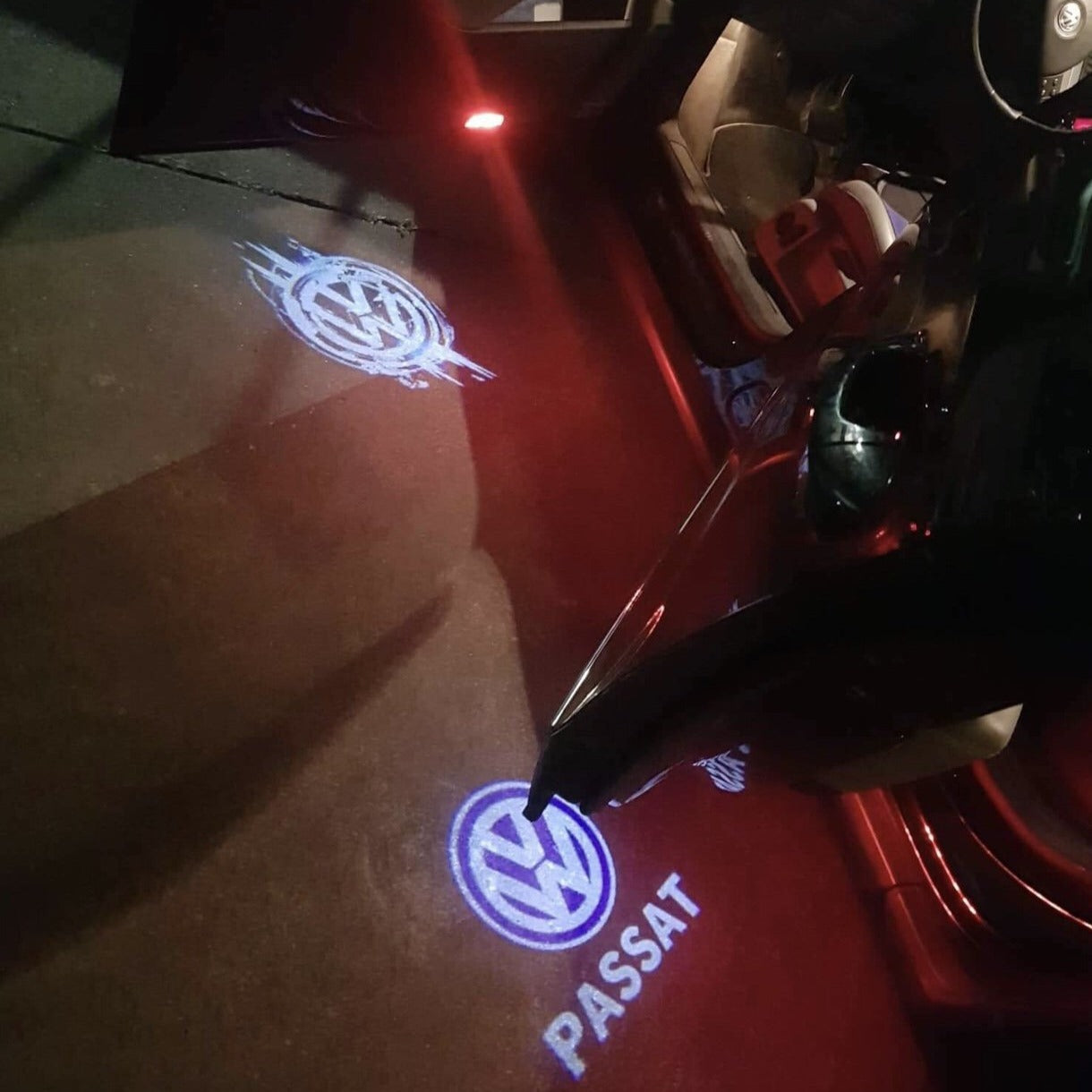 Volkswagen Door lights Original Logo Nr. 146 ( quantity 1 = 2 logo film / 2 door lights)