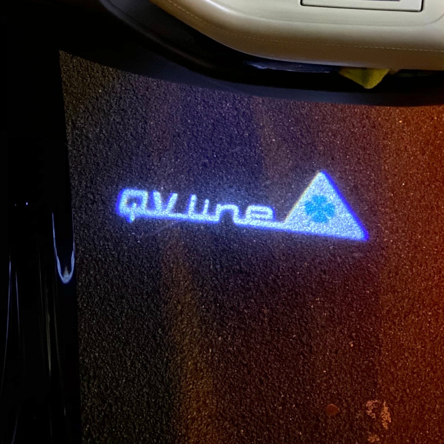 Alfa Romeo QV LINE & Quadrifoglio Verde LOGO PROJECTOT LIGHTS Nr.57 (quantity 1 = 2 Logo Film / 2 door lights)