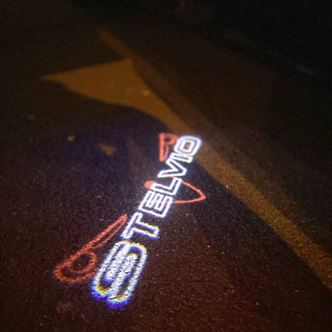 Alfa Romeo Stelvio LOGO PROJECTOT LIGHTS Nr.97 (quantity 1 = 2 Logo Film / 2 door lights)