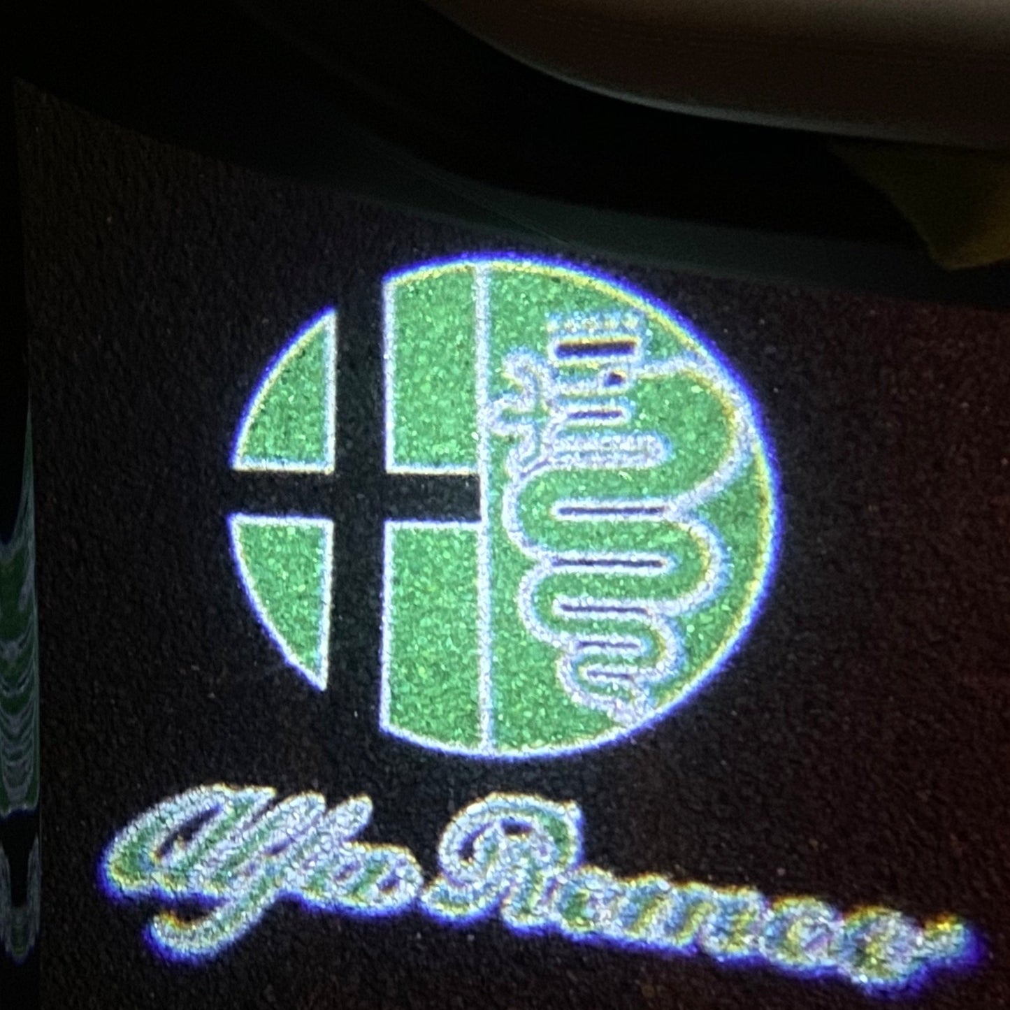 Alfa Romeo GREEN COLOR LOGO PROJECTOT LIGHTS Nr.13 (quantity 1 = 2 Logo Film / 2 door lights)