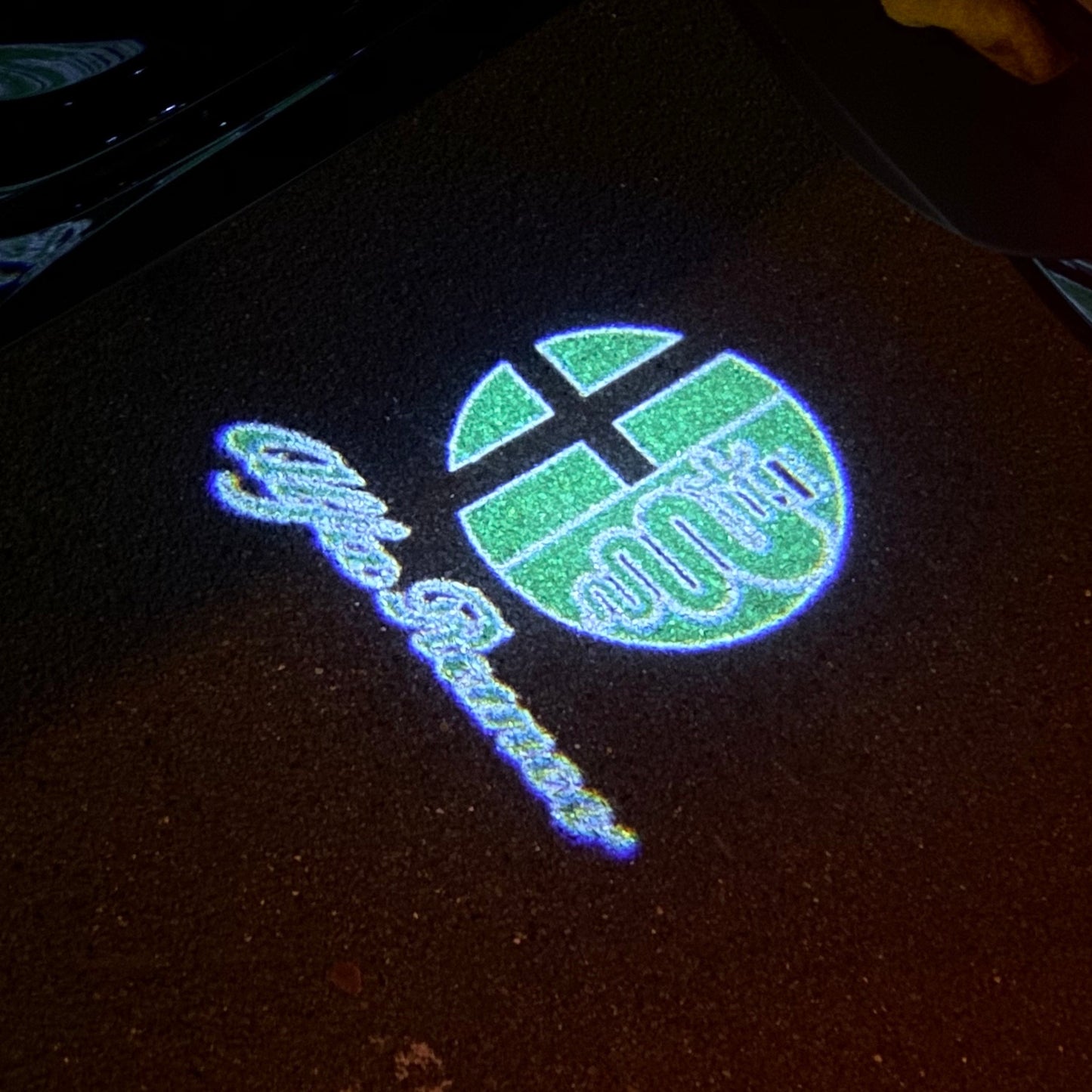 Alfa Romeo GREEN COLOR LOGO PROJECTOT LIGHTS Nr.13 (quantity 1 = 2 Logo Film / 2 door lights)