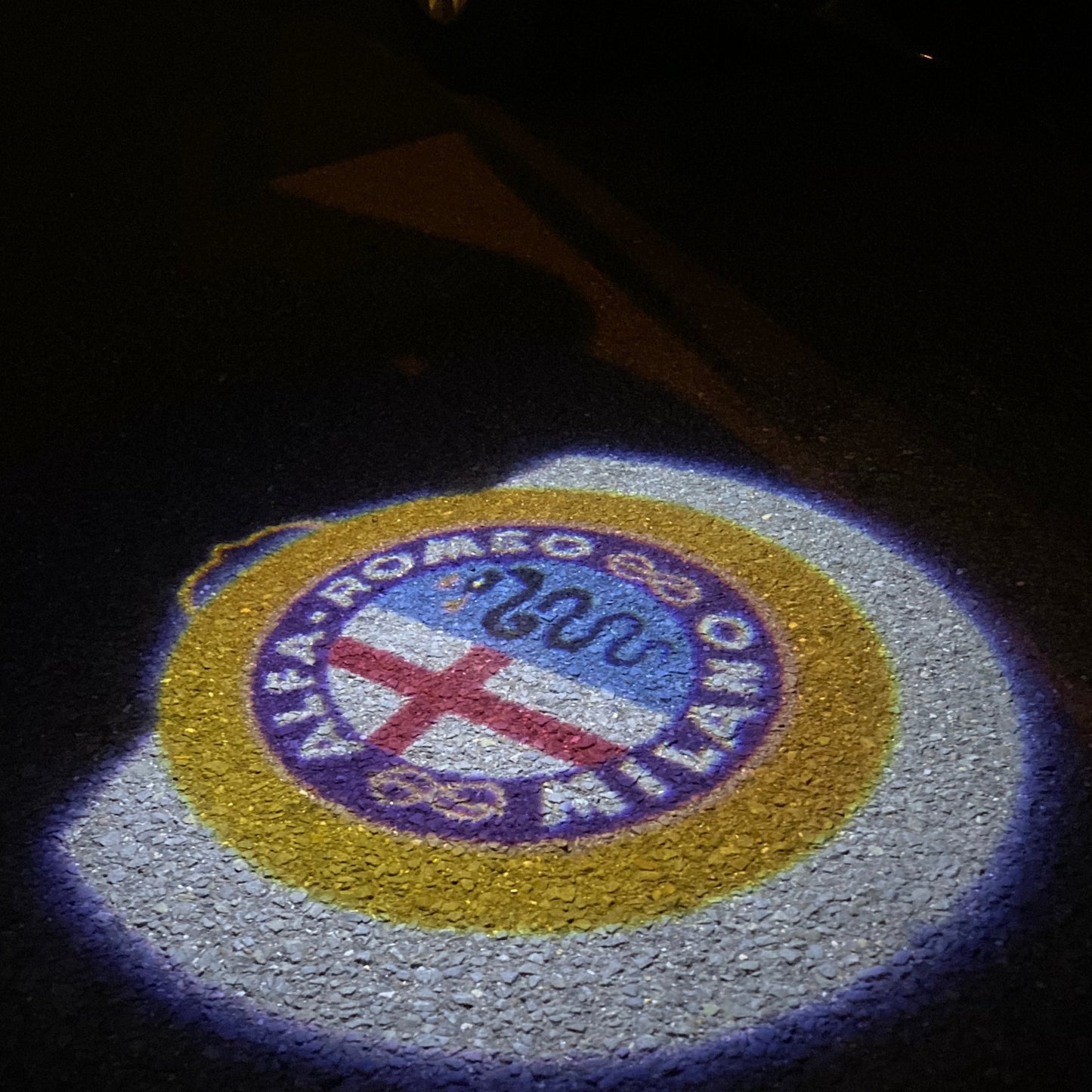 Alfa Romeo ORIGINAL Multicolour LOGO PROJECTOT LIGHTS Nr.43 (quantity 1 = 2 Logo Film / 2 door lights)