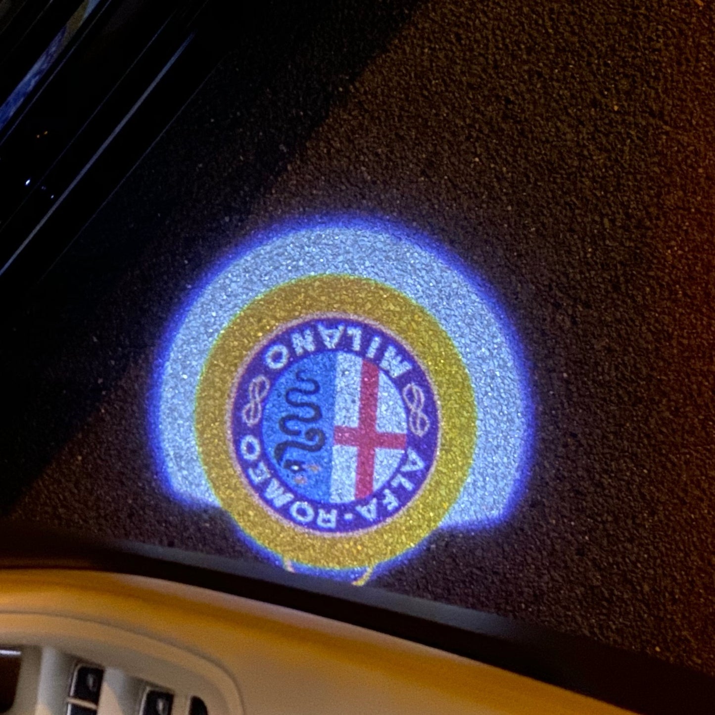 Alfa Romeo ORIGINAL Multicolour LOGO PROJECTOT LIGHTS Nr.43 (quantity 1 = 2 Logo Film / 2 door lights)
