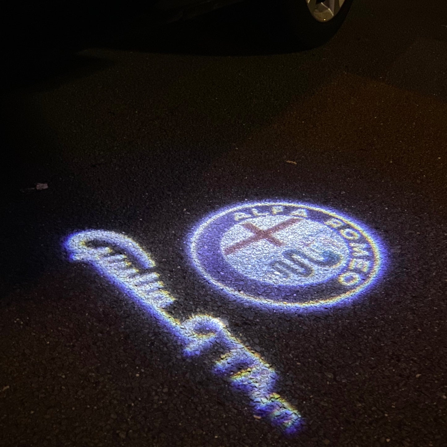Alfa Romeo Giulietta GTA LOGO PROJECTOT LIGHTS Nr.75 (quantity 1 = 2 Logo Film / 2 door lights)