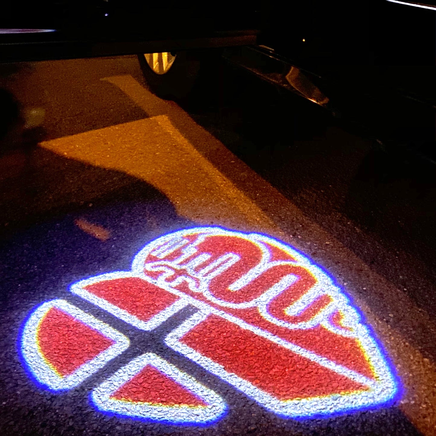 Alfa Romeo RED COLOR LOGO PROJECTOT LIGHTS Nr.19 (quantity 1 = 2 Logo Film / 2 door lights)