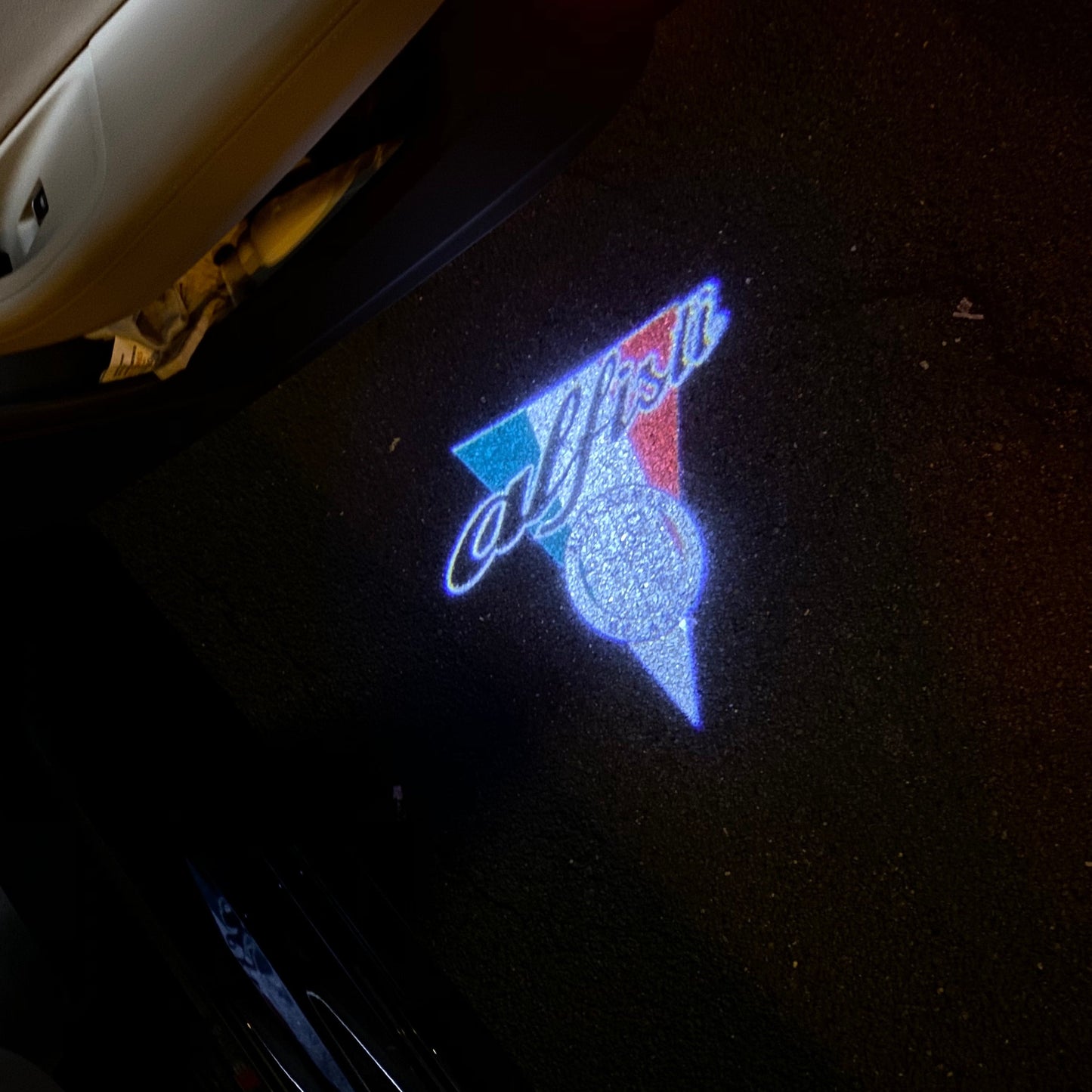Alfa Romeo ORIGINAL Multicolour Logo PROJECTOT LIGHTS Nr.59 (quantity 1 = 2 Logo Film / 2 door lights)