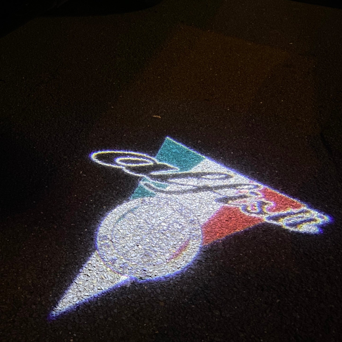 Alfa Romeo ORIGINAL Multicolour Logo PROJECTOT LIGHTS Nr.59 (quantity 1 = 2 Logo Film / 2 door lights)