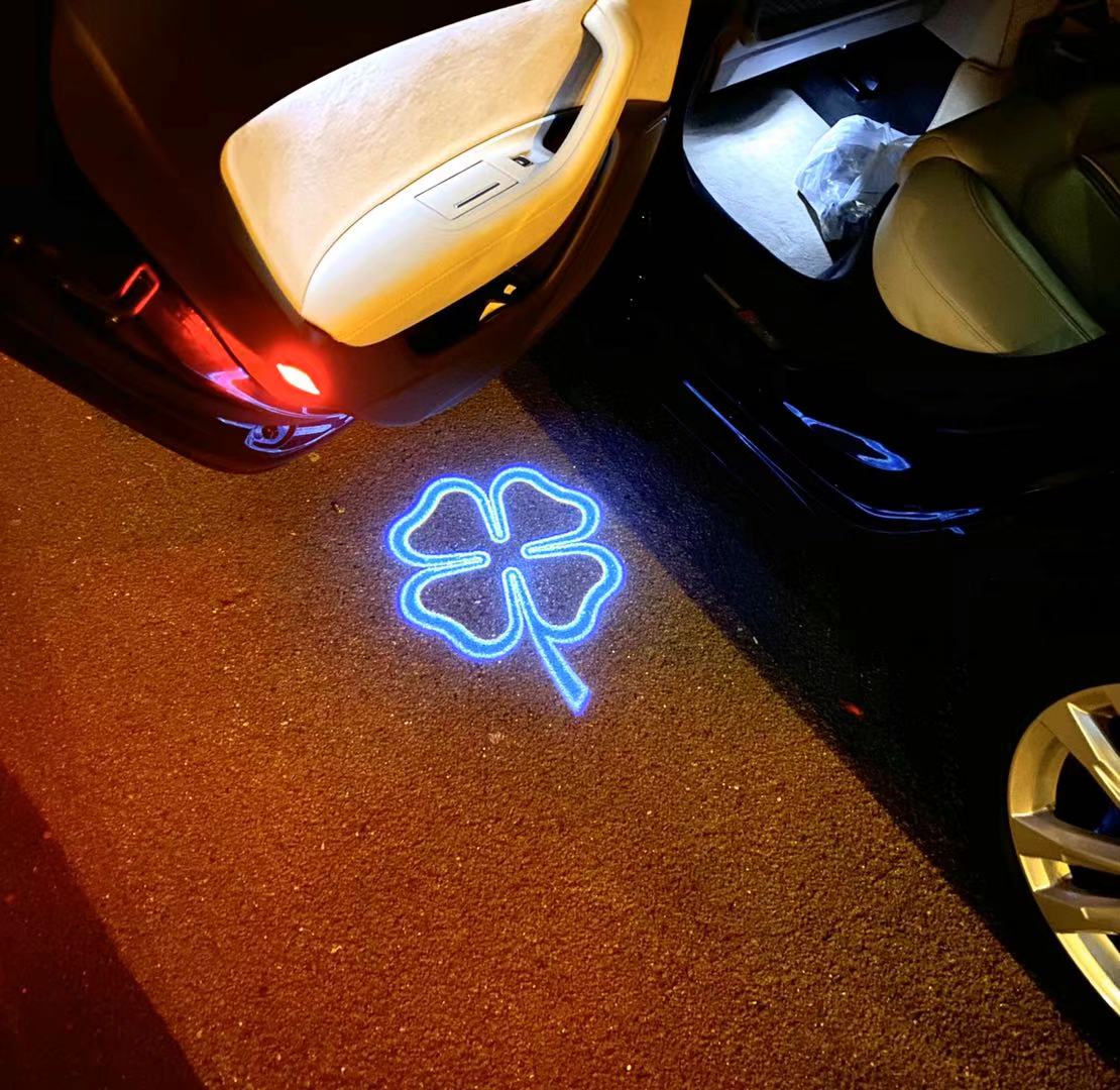 Alfa Romeo Quadrifoglio LOGO PROJECTOT LIGHTS Nr.34 (quantity 1 = 2 Logo Film / 2 door lights)