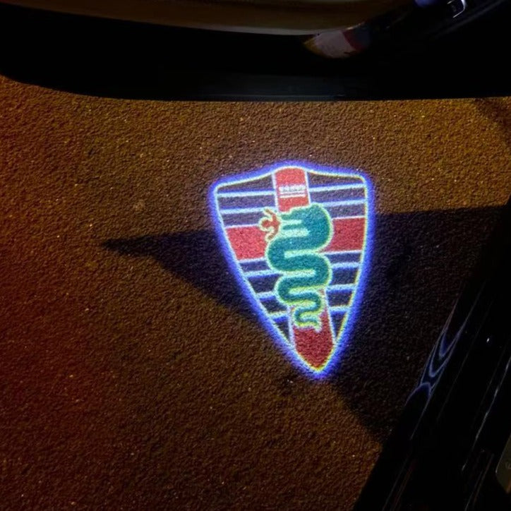 Alfa Romeo Bscione snake LOGO PROJECTOT LIGHTS Nr.45 (quantity 1 = 2 Logo Film / 2 door lights)