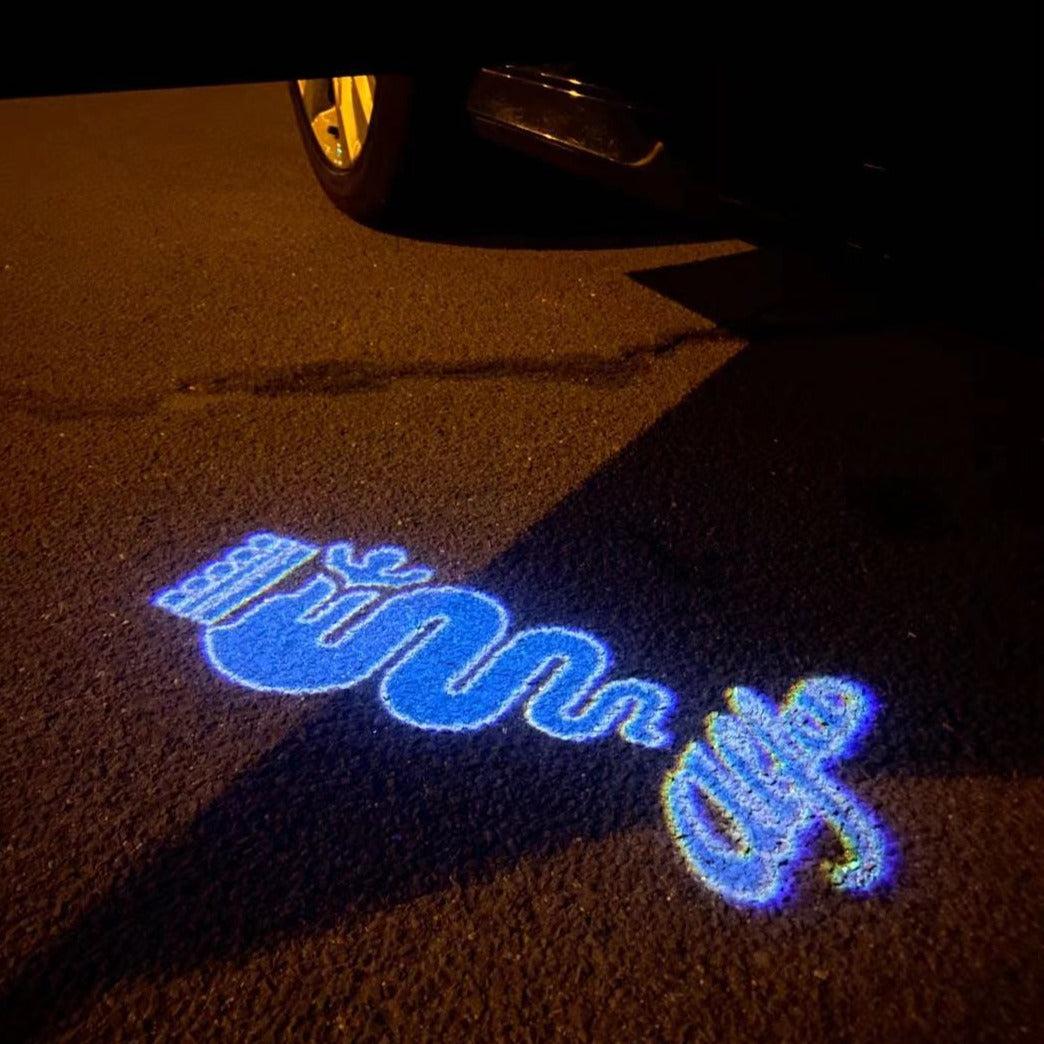 Alfa Romeo Biscione snake LOGO PROJECTOT LIGHTS Nr.61 (quantity 1 = 2 Logo Film / 2 door lights)
