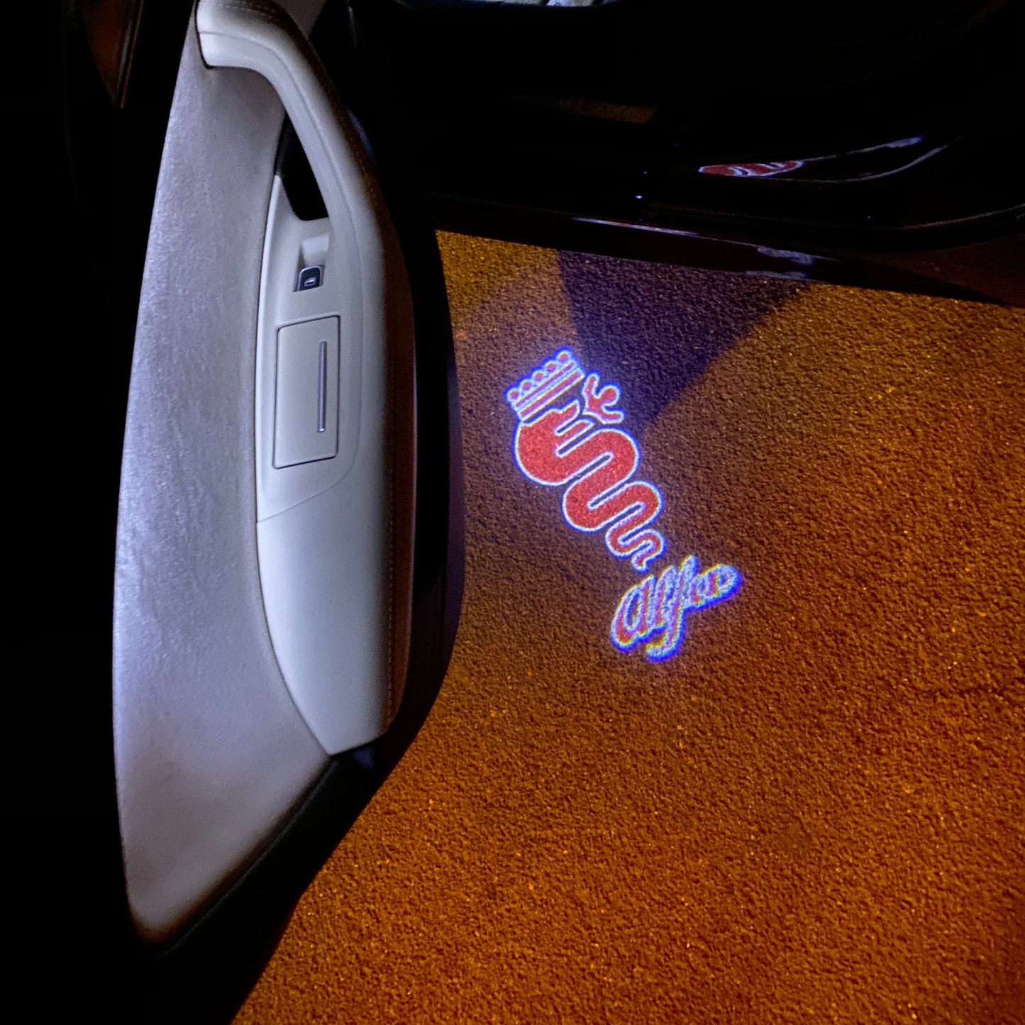 Alfa Romeo Biscione snake LOGO PROJECTOT LIGHTS Nr.66 (quantity 1 = 2 Logo Film / 2 door lights)
