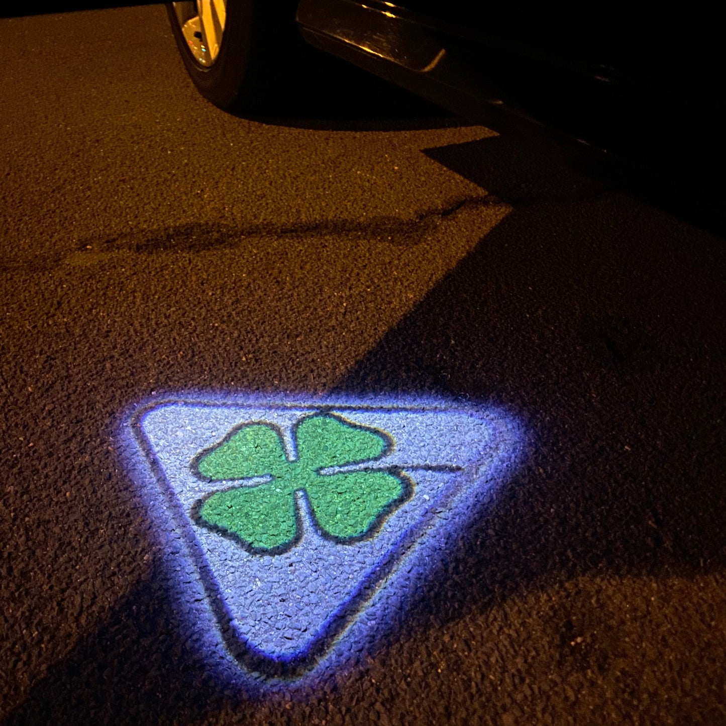 Alfa Romeo Quadrifoglio Verde LOGO PROJECTOT LIGHTS Nr.29 (quantity 1 = 2 Logo Film / 2 door lights)