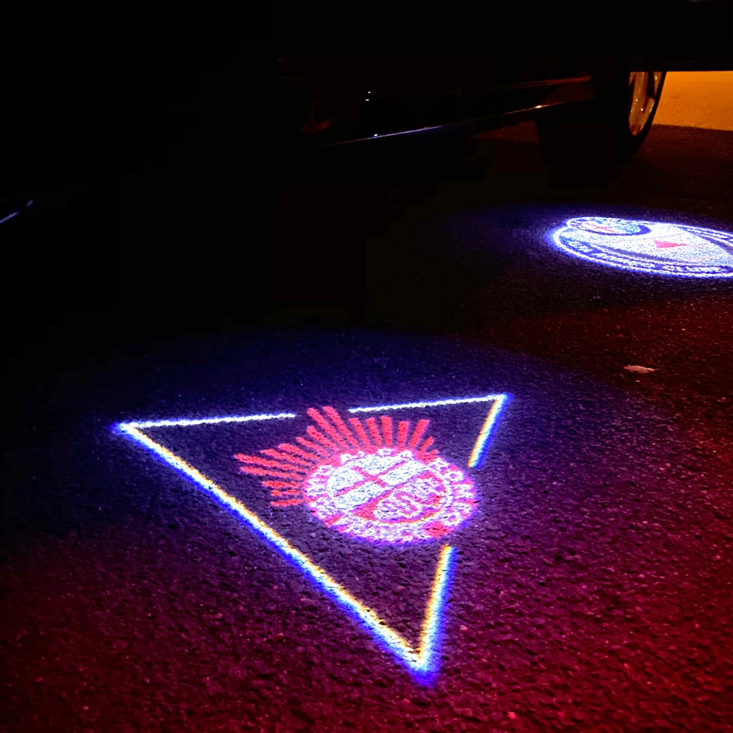 Alfa Romeo RED COLOR LOGO PROJECTOT LIGHTS Nr.20 (quantity 1 = 2 Logo Film / 2 door lights)