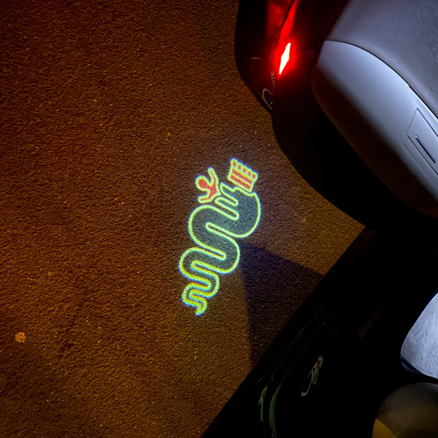 Alfa Romeo Biscione snake LOGO PROJECTOT LIGHTS Nr.41 (quantity 1 = 2 Logo Film / 2 door lights)