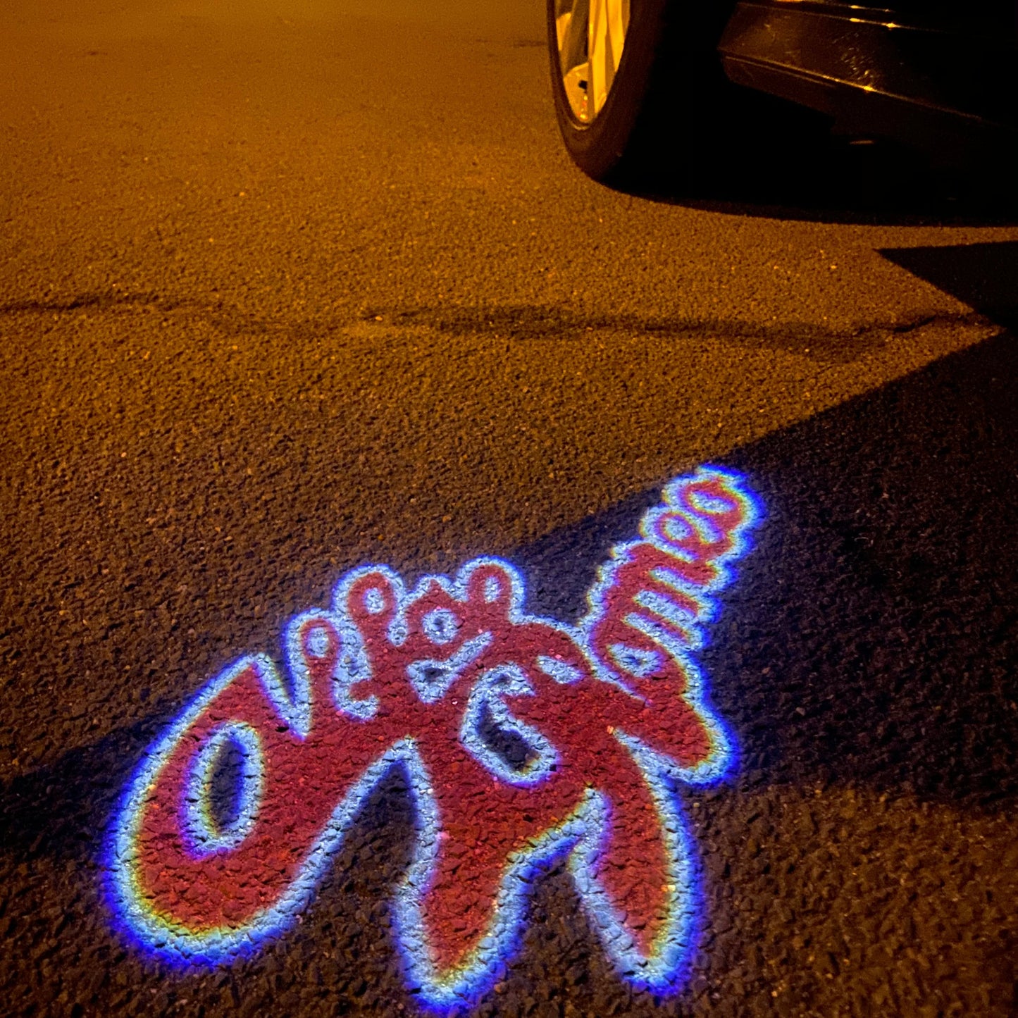 Alfa Romeo RED COLOR LOGO PROJECTOT LIGHTS Nr.35 (quantity 1 = 2 Logo Film / 2 door lights)