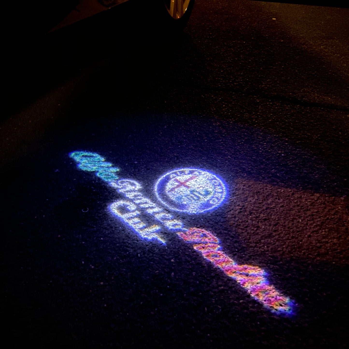 Alfa Romeo ORIGINAL Multicolour Logo PROJECTOT LIGHTS Nr.90 (quantity 1 = 2 Logo Film / 2 door lights)