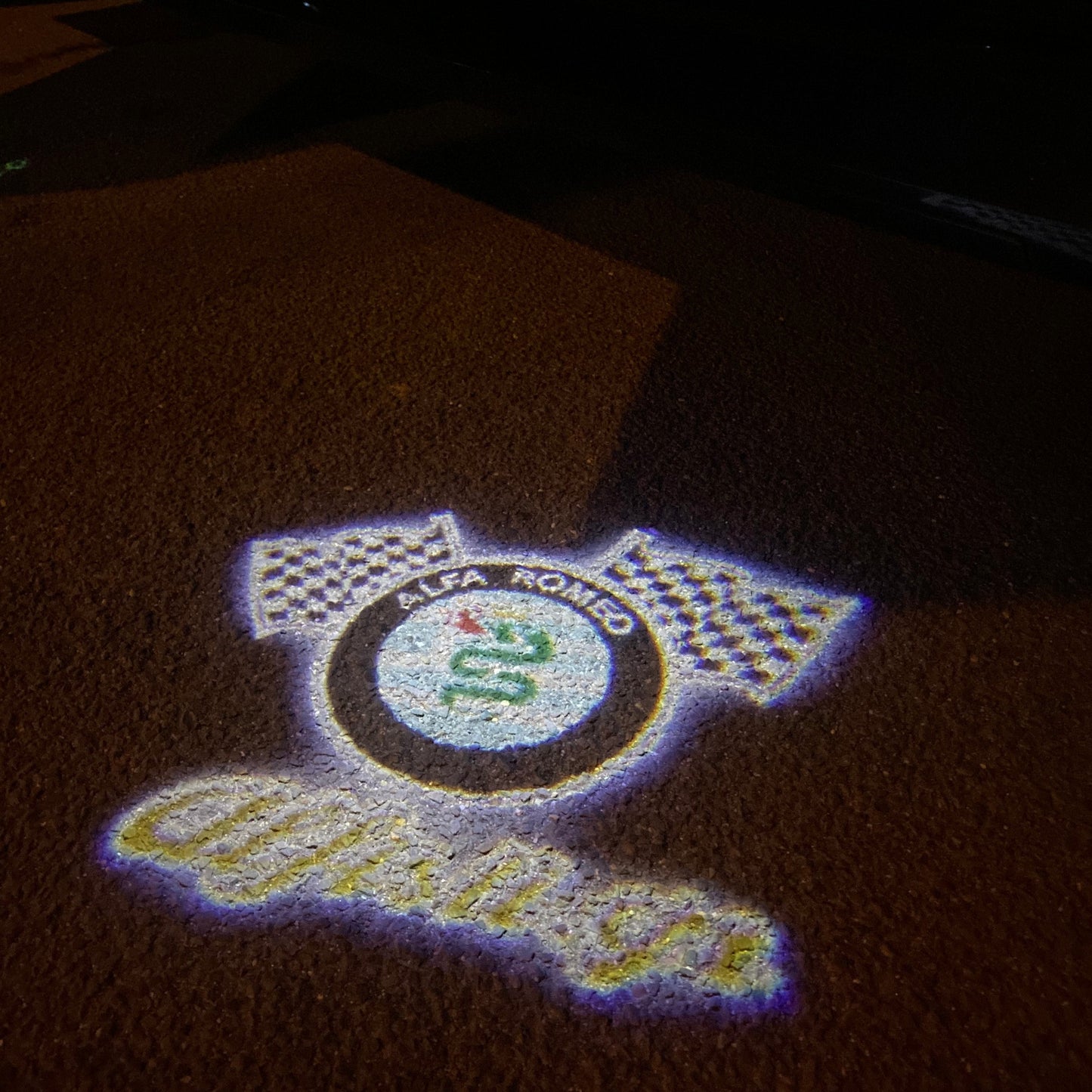 Alfa Romeo Bscione snake LOGO PROJECTOT LIGHTS Nr.58 (quantity 1 = 2 Logo Film / 2 door lights)